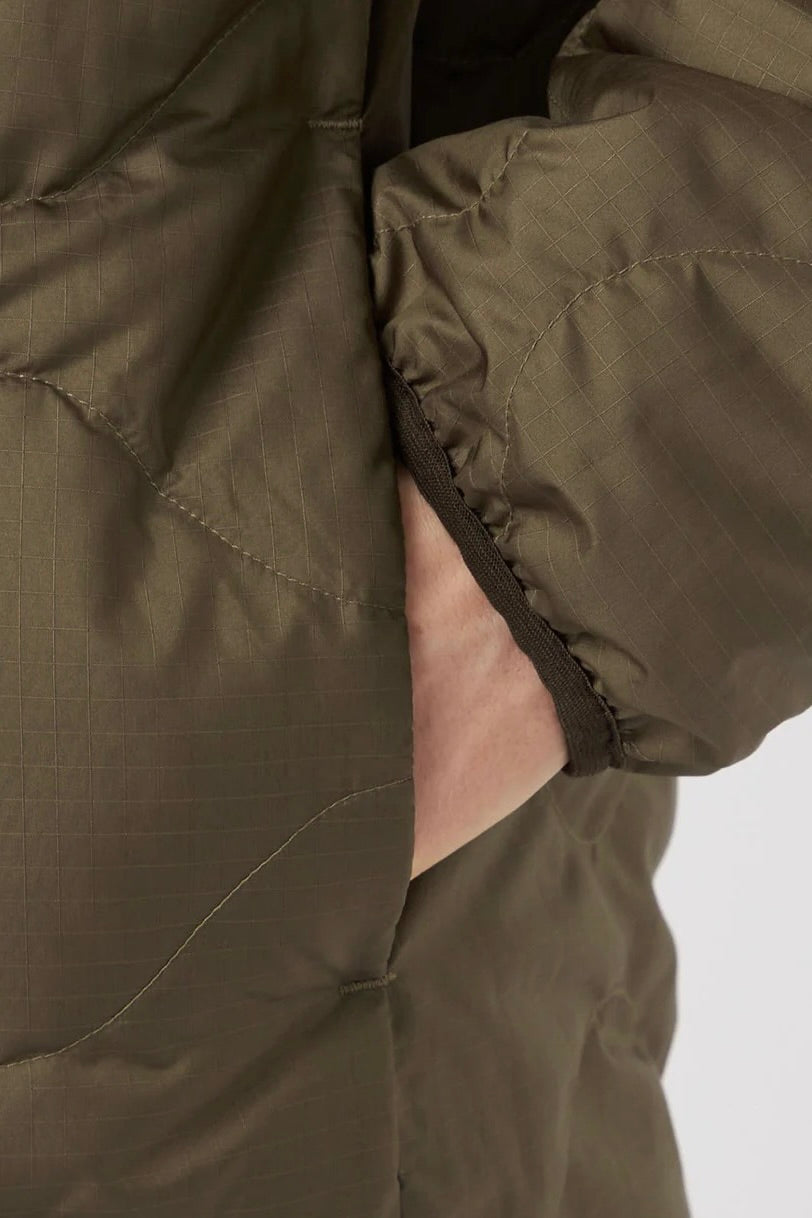 Nanamica - Reversible Down Cardigan (Khaki Beige)