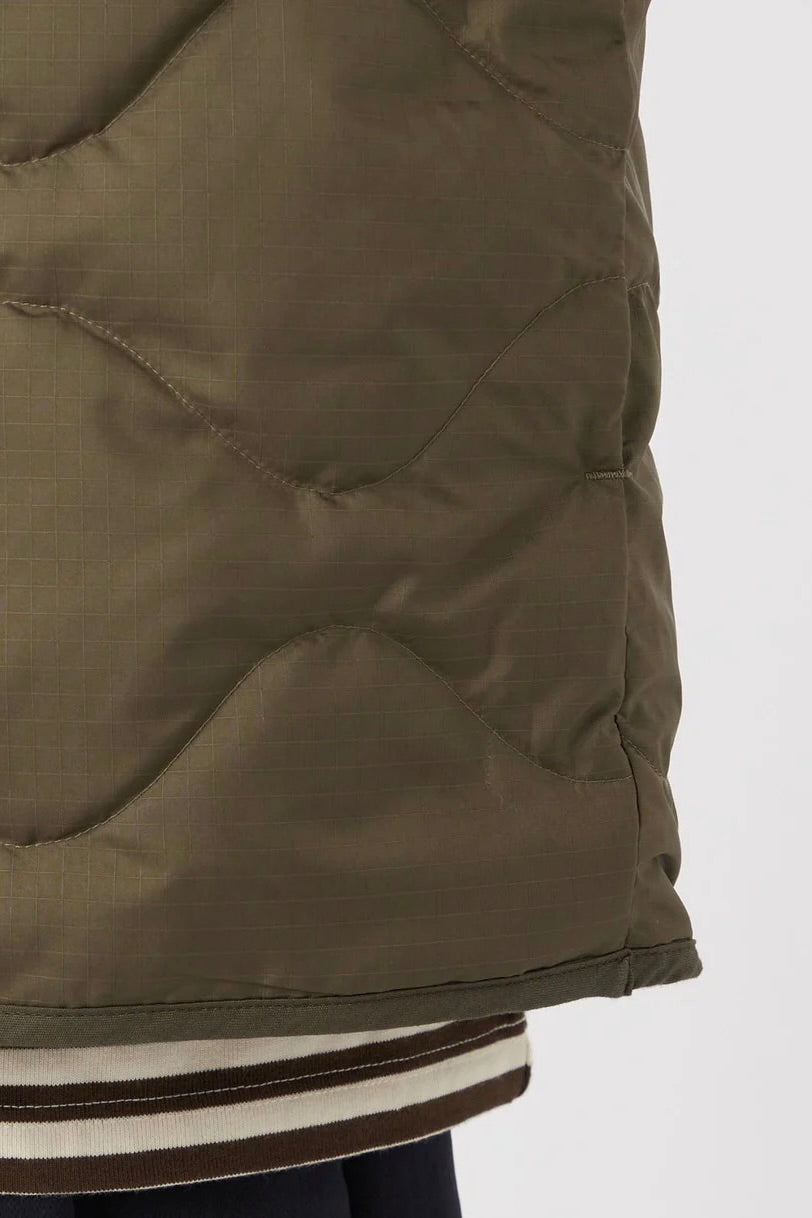 Nanamica - Reversible Down Cardigan (Khaki Beige)