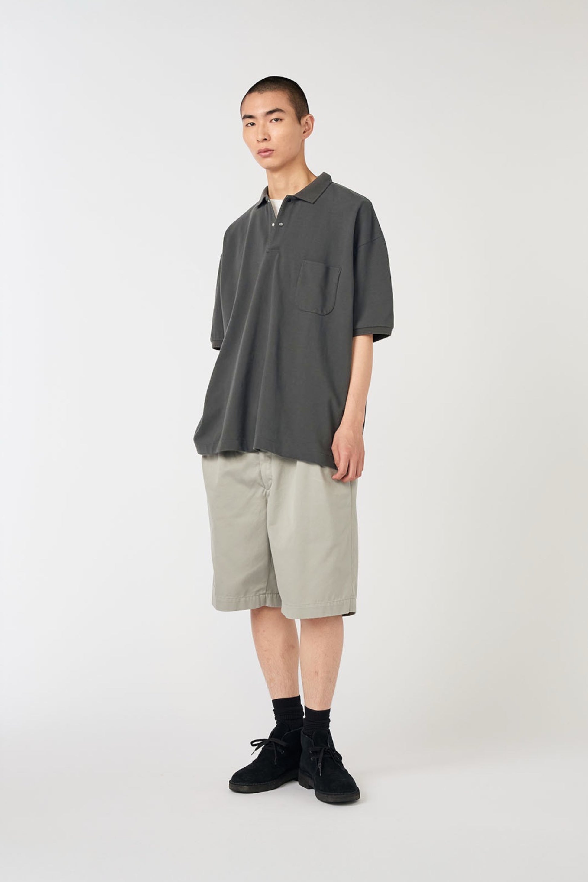 Polo Nanamica Navy - S/S Coton Bio Polyester Recyclé - Japon