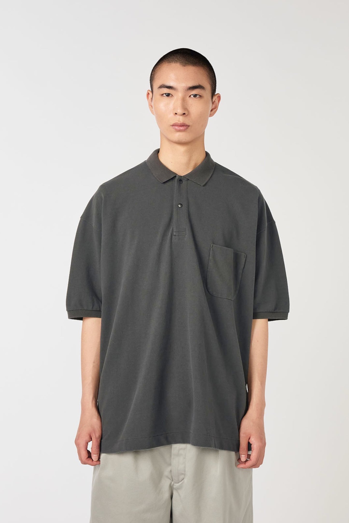 Polo Nanamica Navy - S/S Coton Bio Polyester Recyclé - Japon