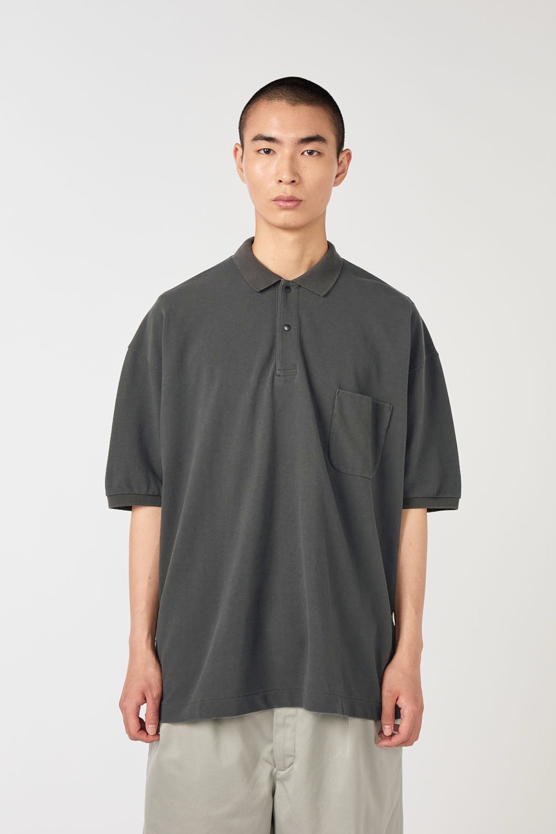 Polo Nanamica Navy - S/S Coton Bio Polyester Recyclé - Japon