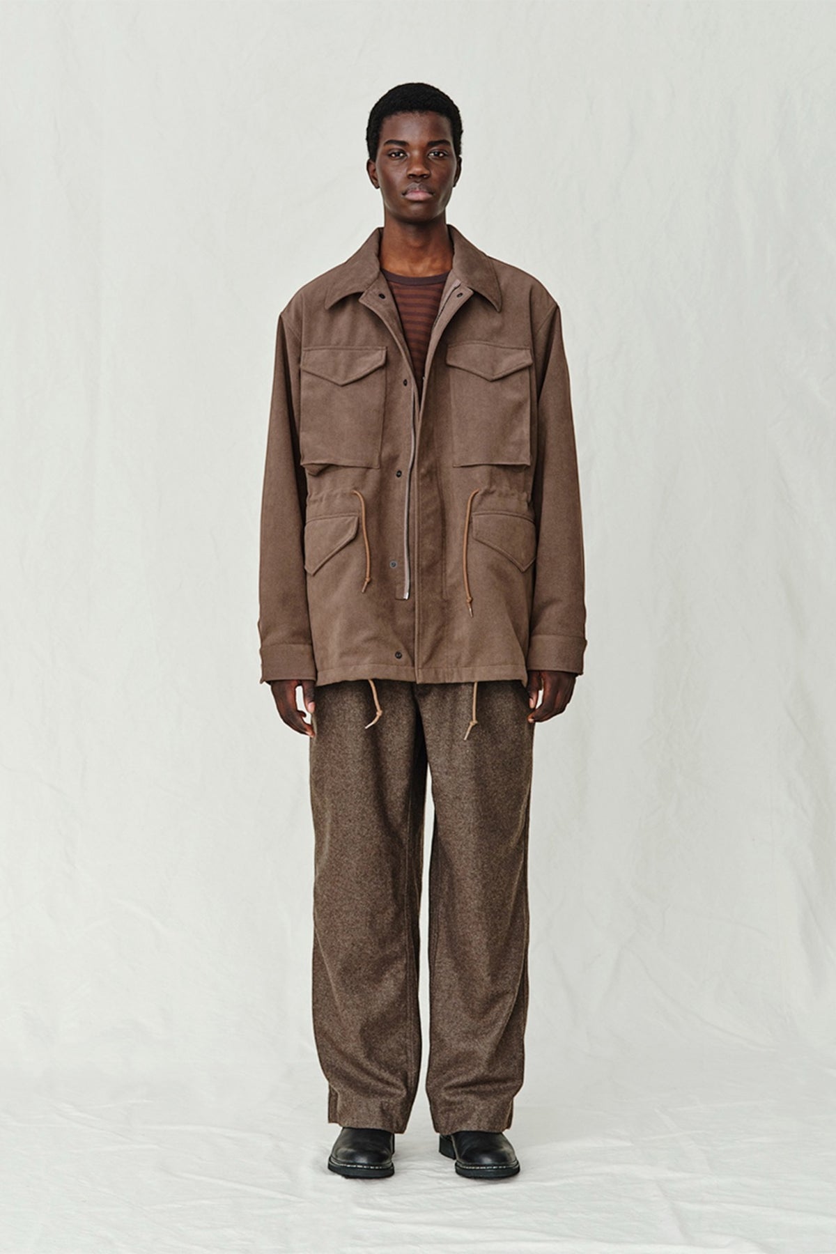 NANAMICA Wool Nylon Melton Pants Brown | Pantalon Laine | Edgar Bdx