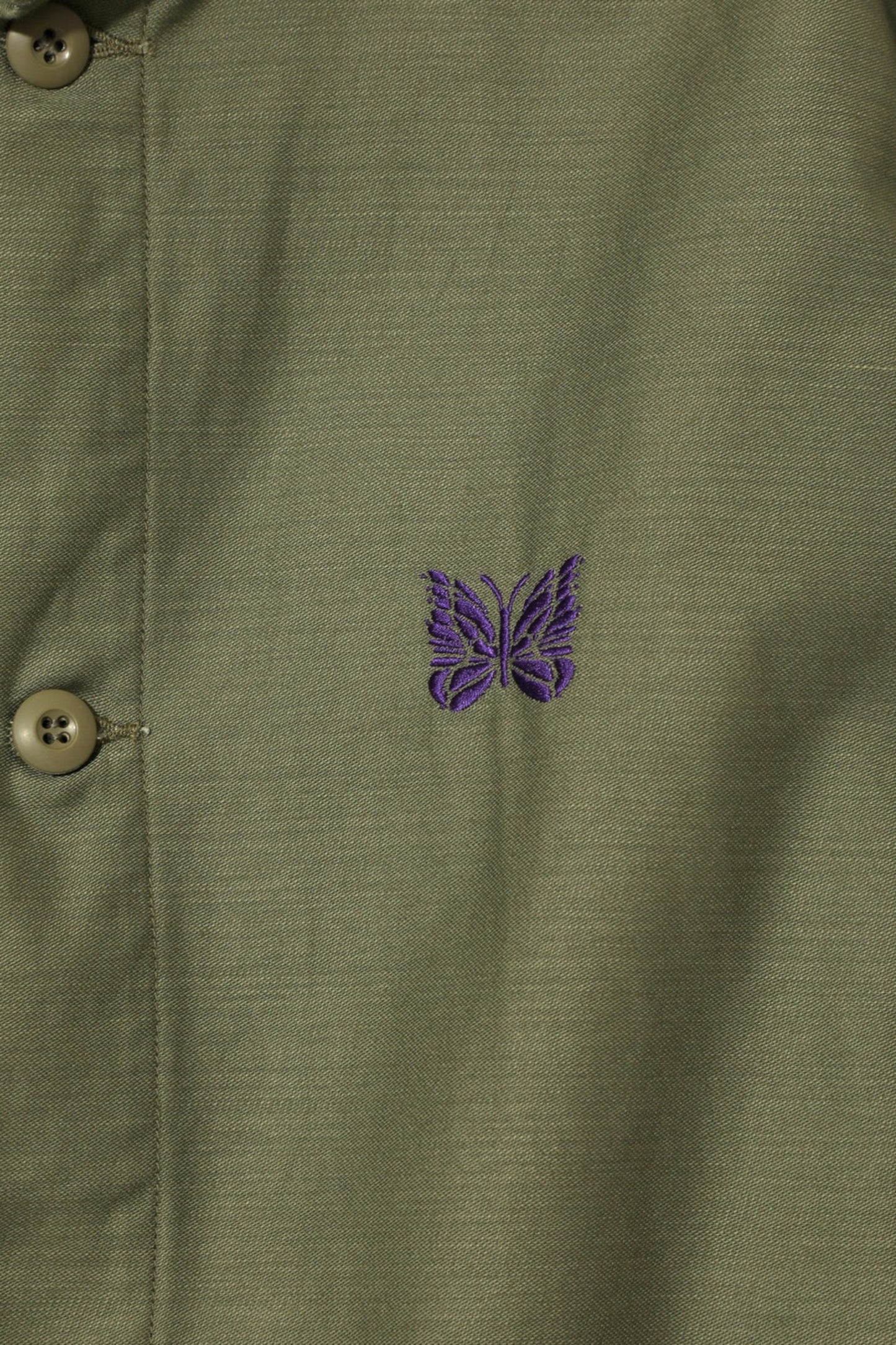 Needles Army Shirt Jacket Olive | Veste Militaire Coton Logo Papillon | Edgar Bdx