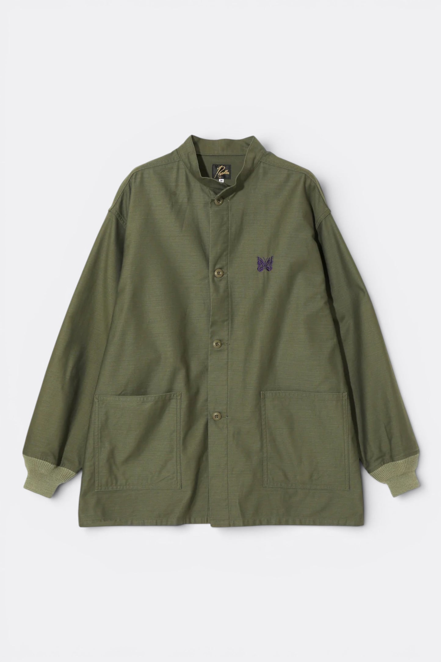 Needles Army Shirt Jacket Olive | Veste Militaire Coton Logo Papillon | Edgar Bdx