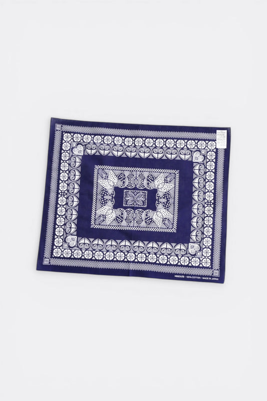 Bandana Rectangle Aubergine Needles - Motif Papillon Japonais - Edgar Bdx