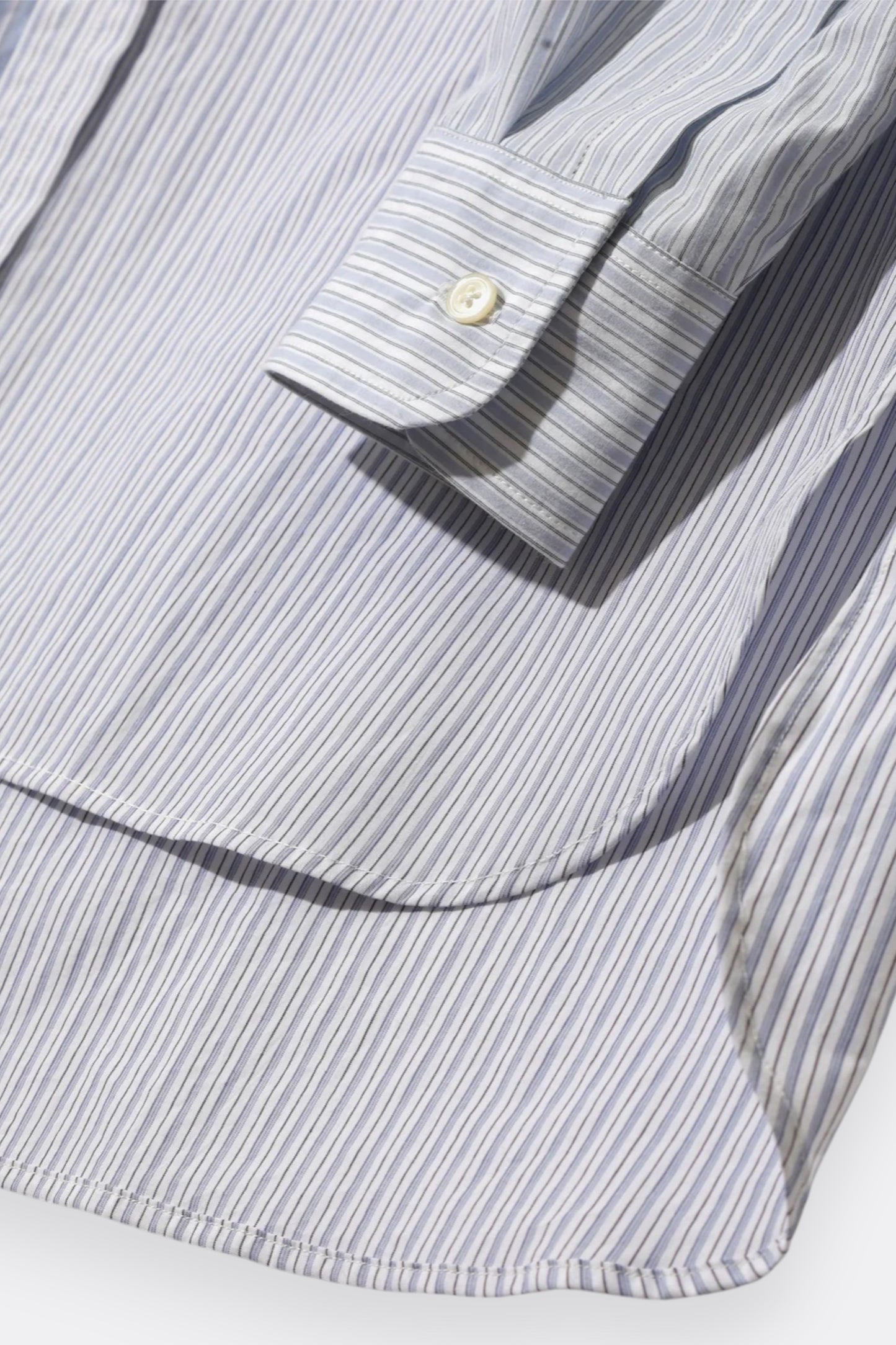 Needles Combo Tab Collar Shirt Cotton Typewriter Stripe - Chemise Japonaise - Edgar Bdx