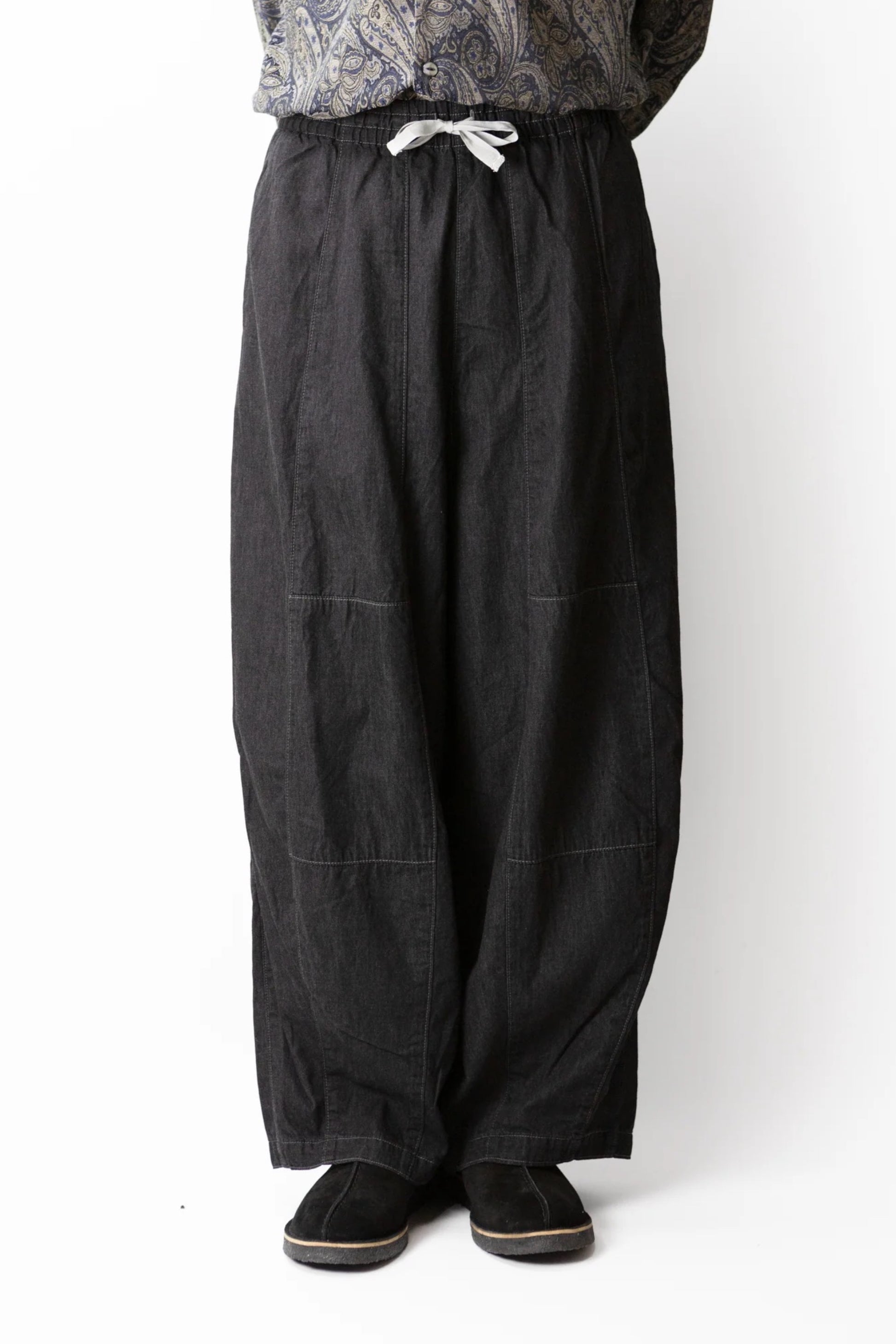 Needles HD Pant 6oz Denim Noir - Jean Japonais Coupe Ballon - Edgar Bdx