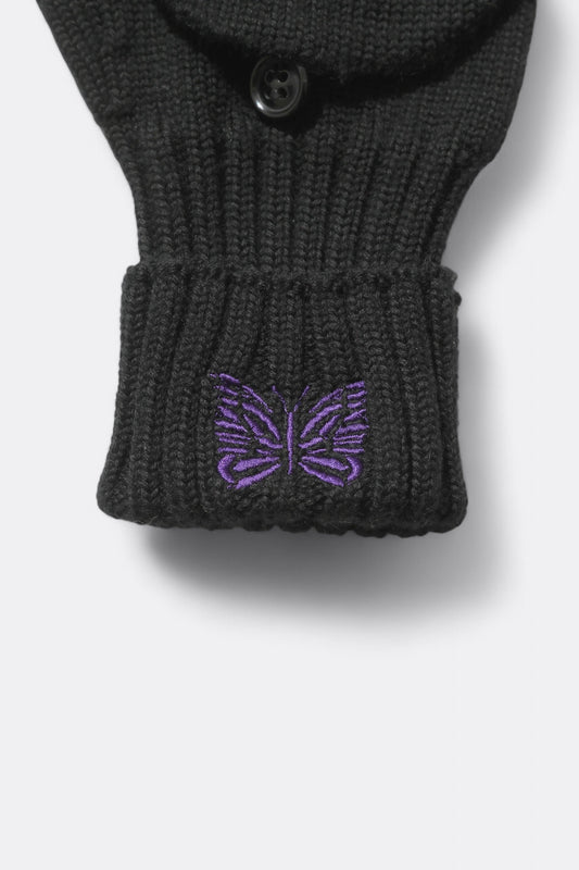Needles - Merino Wool Convertible Glove (Black)