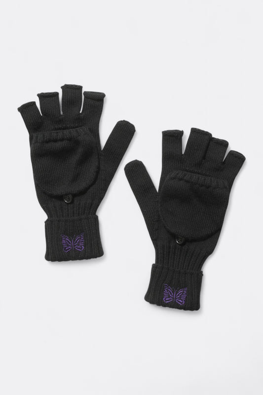 Needles - Merino Wool Convertible Glove (Black)