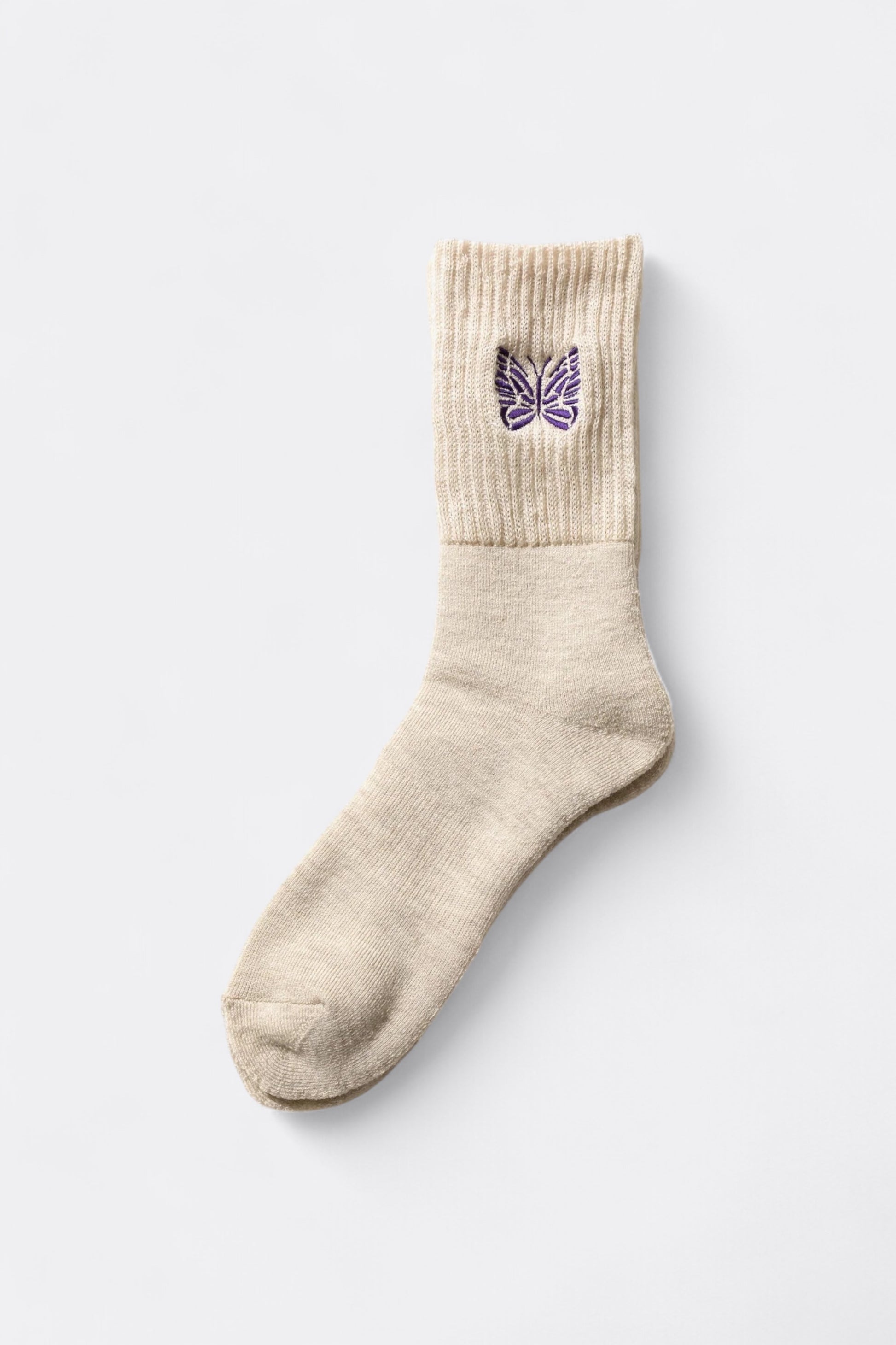 Needles - Merino Wool Rib Socks (Beige)