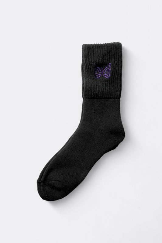 Needles - Merino Wool Rib Socks (Black)