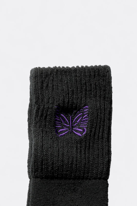 Needles - Merino Wool Rib Socks (Black)