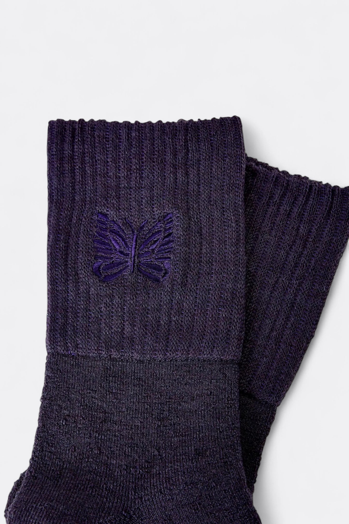 Needles - Merino Wool Rib Socks (Purple)