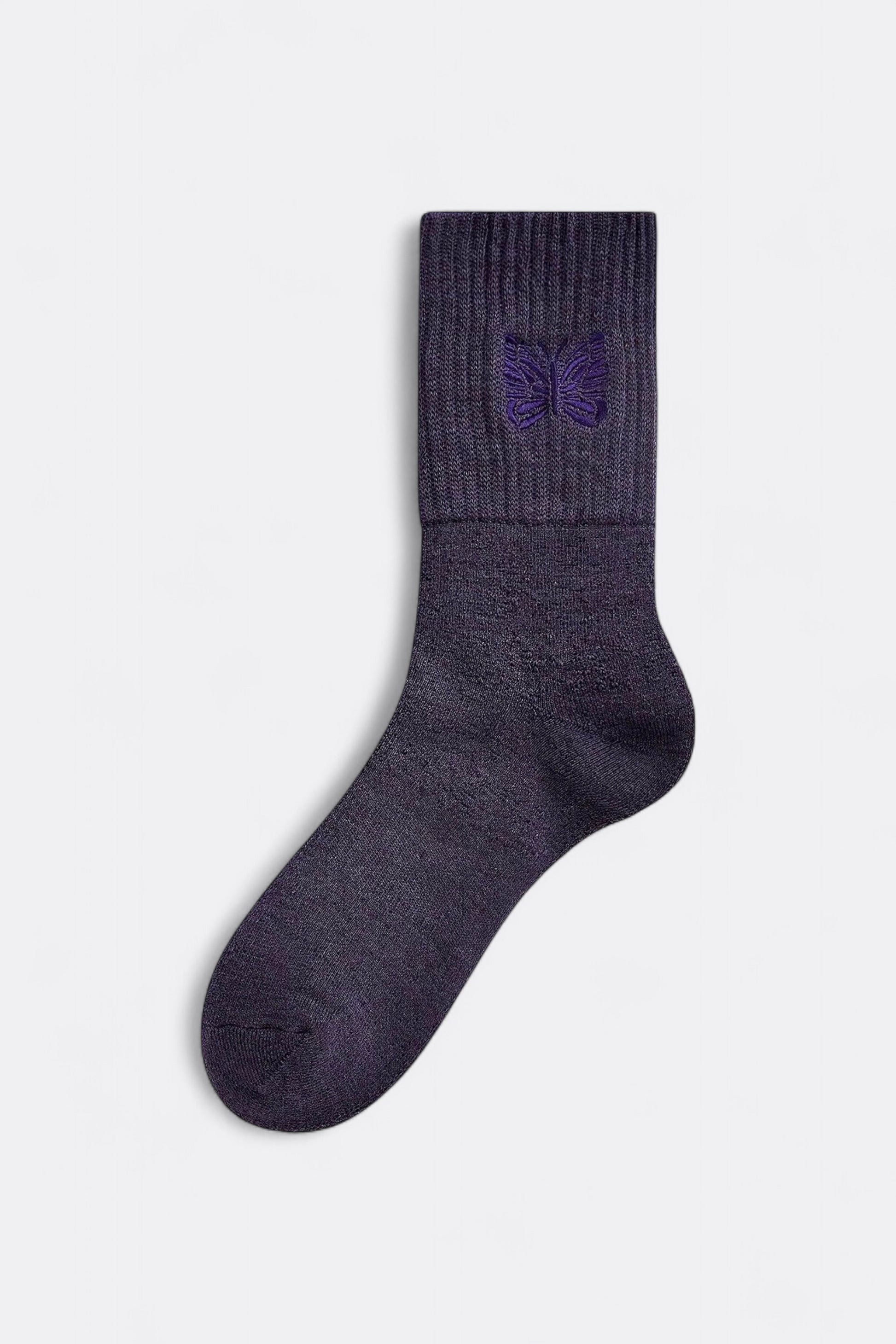 Needles - Merino Wool Rib Socks (Purple)