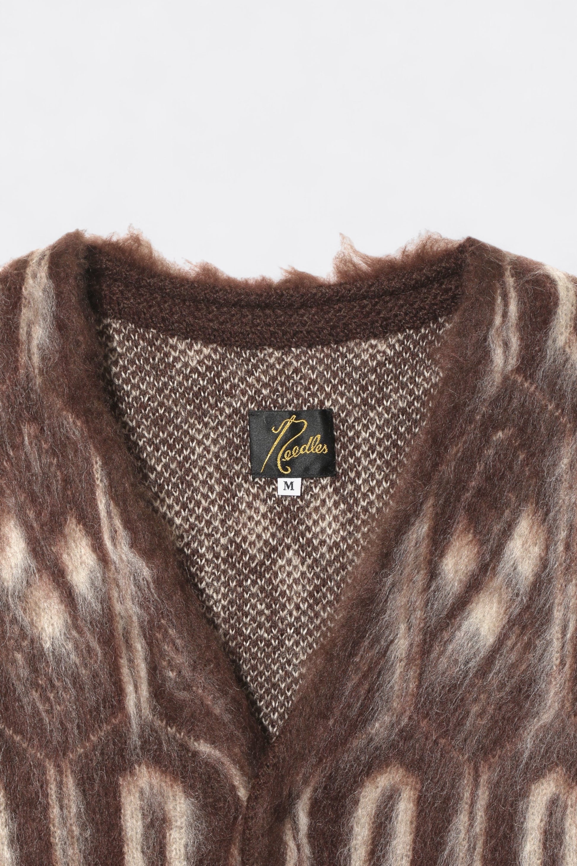 Needles - Mohair Cardigan Geometric (Burgundy)