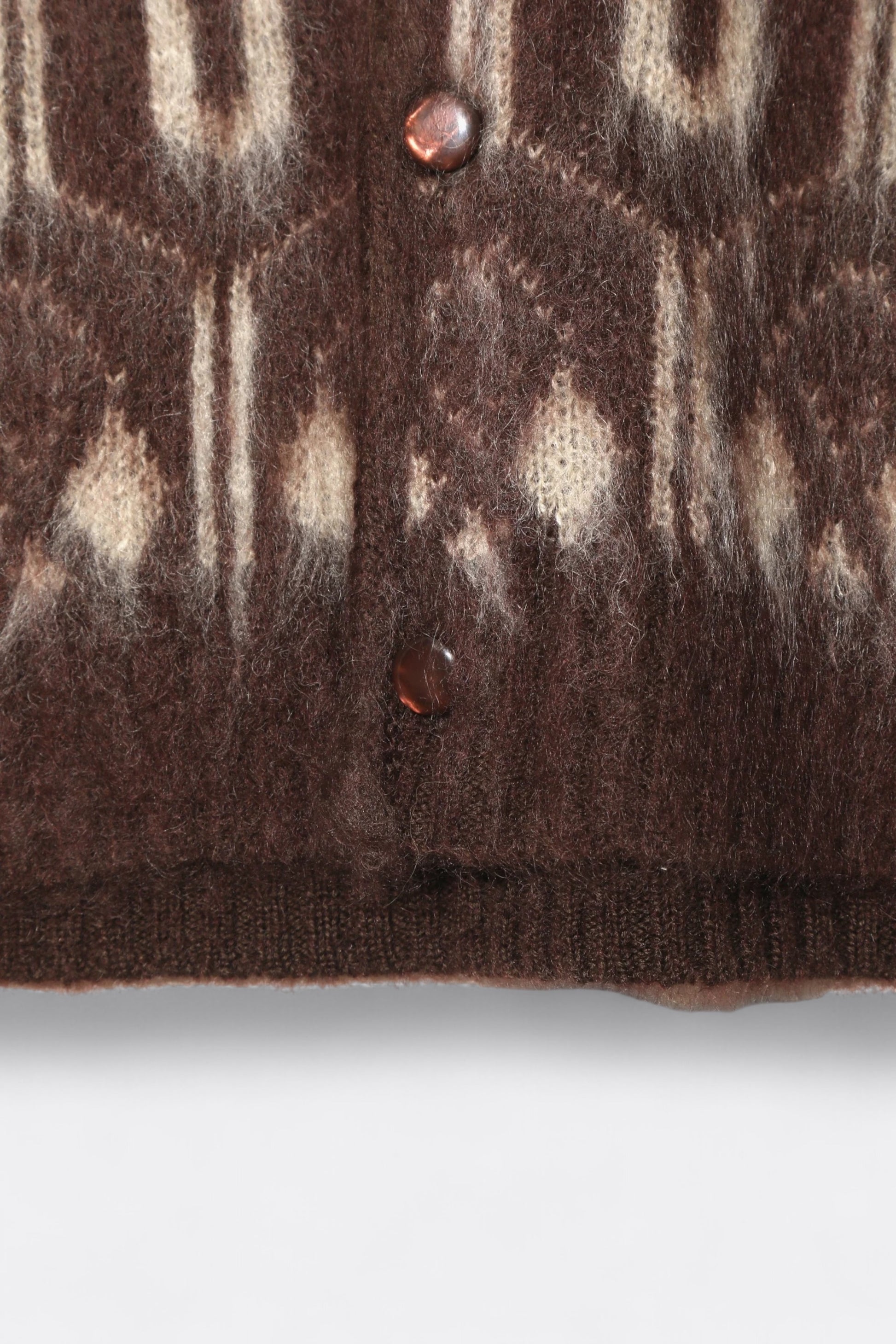 Needles - Mohair Cardigan Geometric (Burgundy)