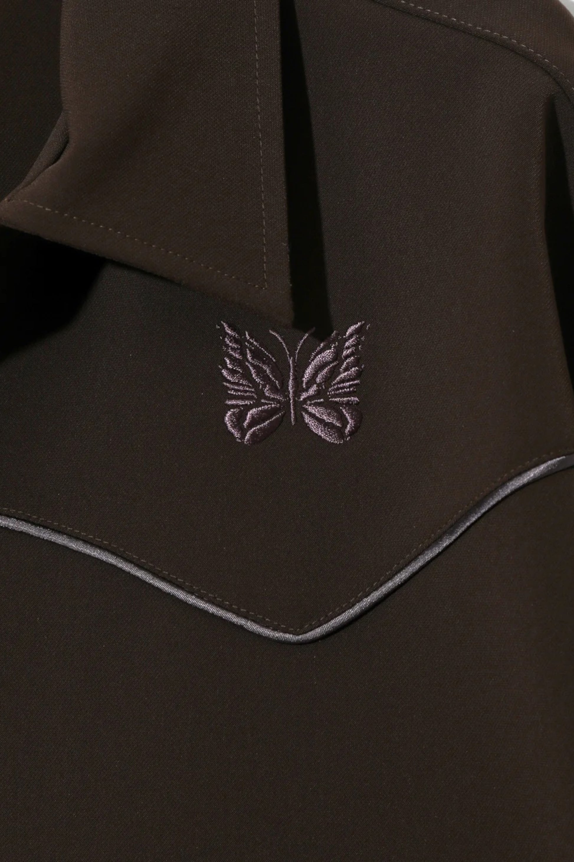 Needles Piping Cowboy Jacket Poly Double Cloth Brown - Veste Western Japonaise - Edgar Bdx