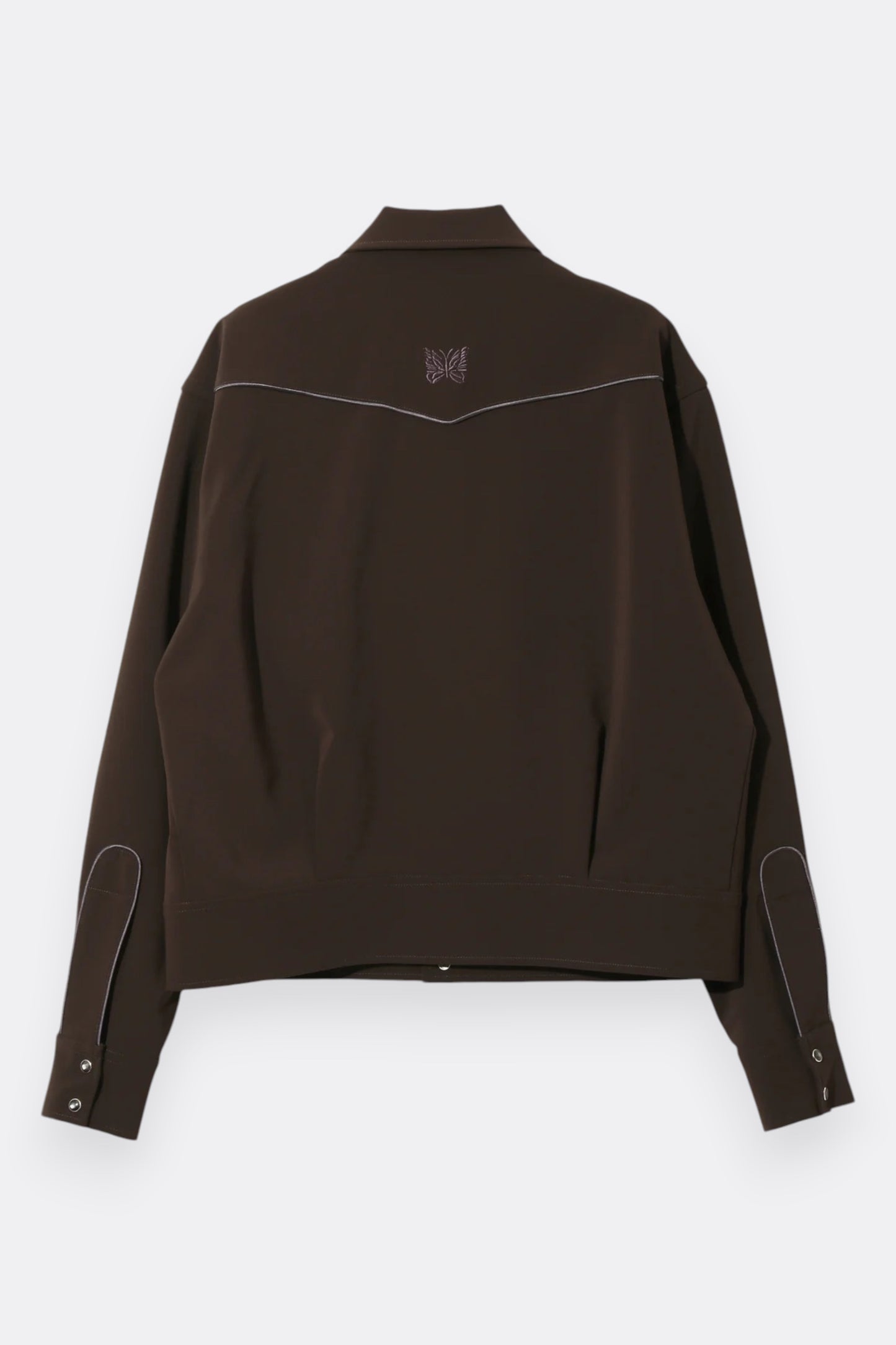 Needles Piping Cowboy Jacket Poly Double Cloth Brown - Veste Western Japonaise - Edgar Bdx