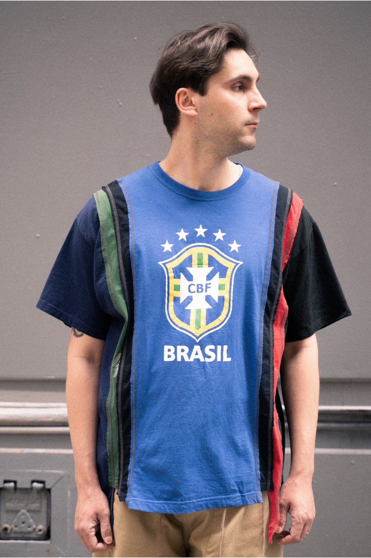 Needles Rebuild 7 Cut Wide Tee Multi E - T-Shirt Vintage Unique Japonais - Edgar Bdx