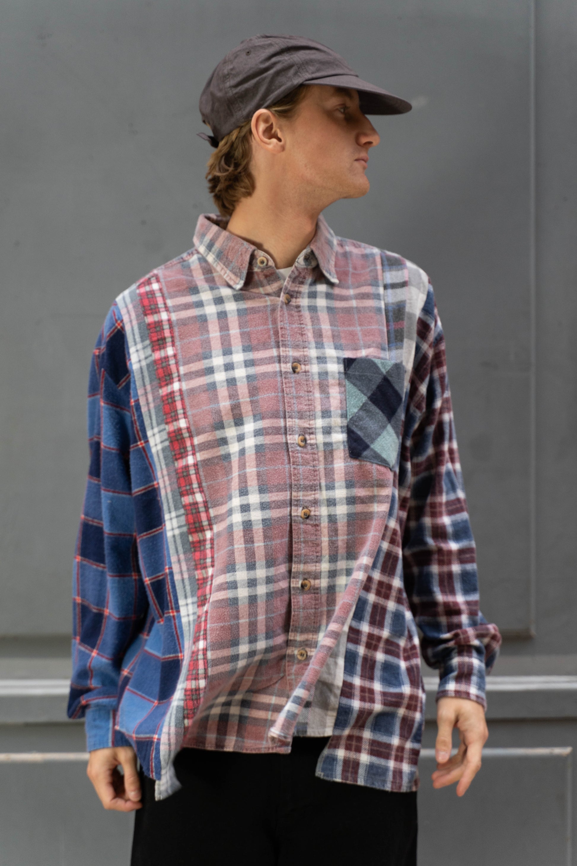 Needles - Rebuild By Needles Flannel 7 Cuts Wide Shirt (Multi A)