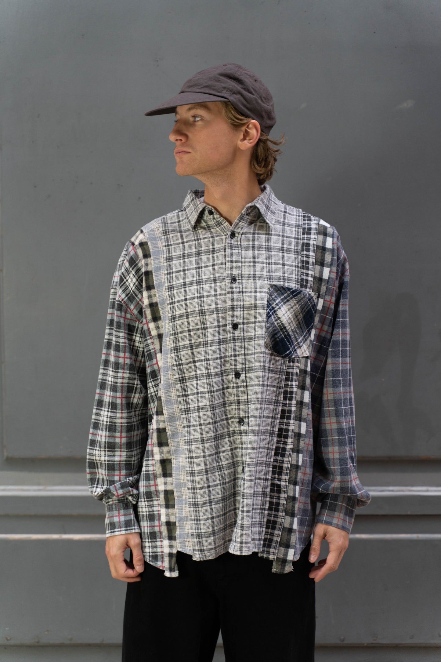 Needles - Rebuild By Needles Flannel 7 Cuts Wide Shirt (Multi B)