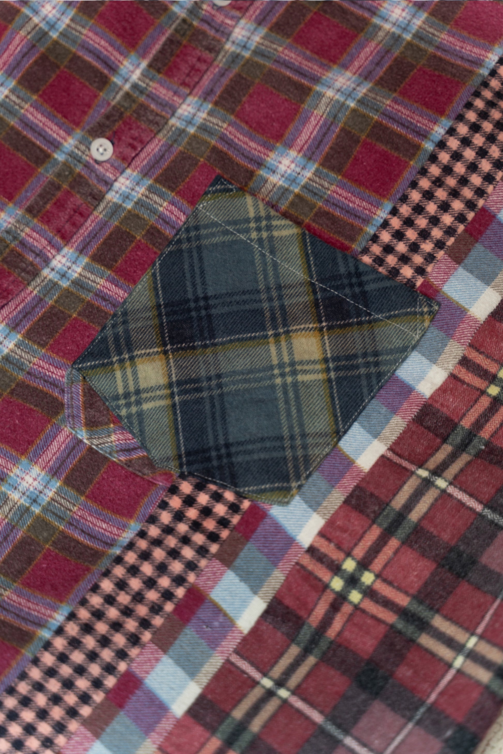 Needles - Rebuild By Needles Flannel 7 Cuts Wide Shirt (Multi C)