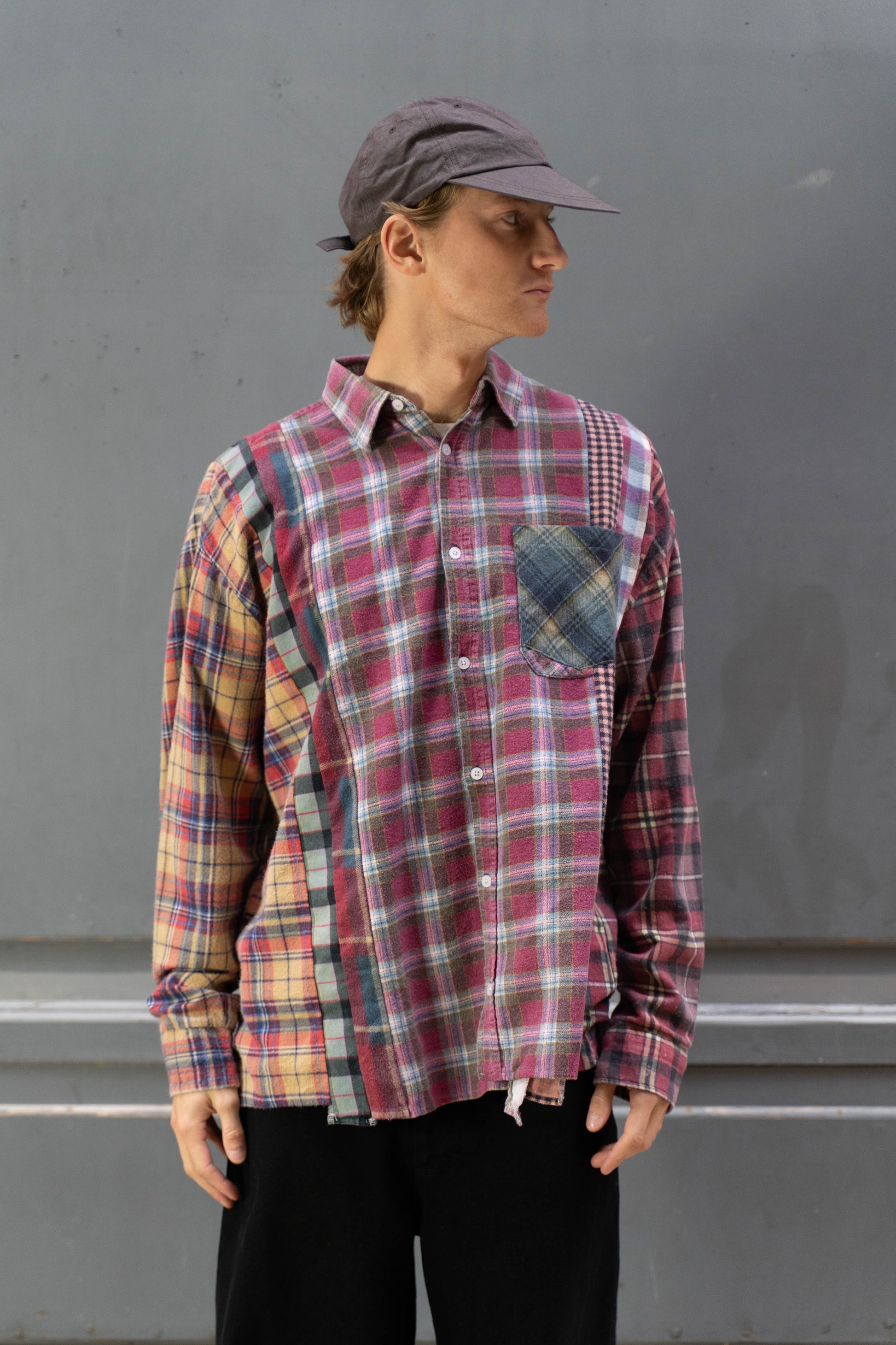 Needles - Rebuild By Needles Flannel 7 Cuts Wide Shirt (Multi C)