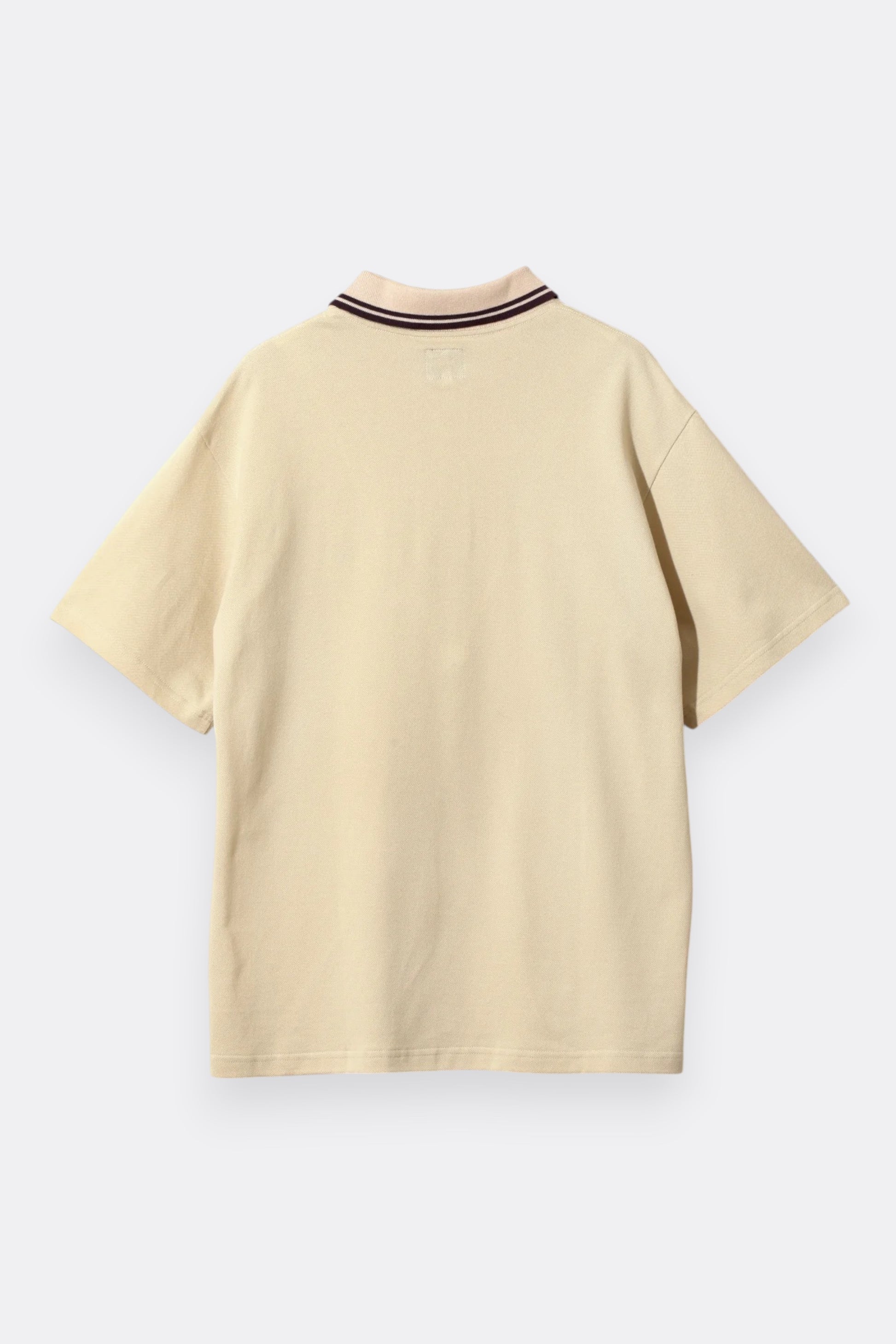 Needles Regular Collar Polo Shirt Cotton Pique Beige - Polo Japonais - Edgar Bdx