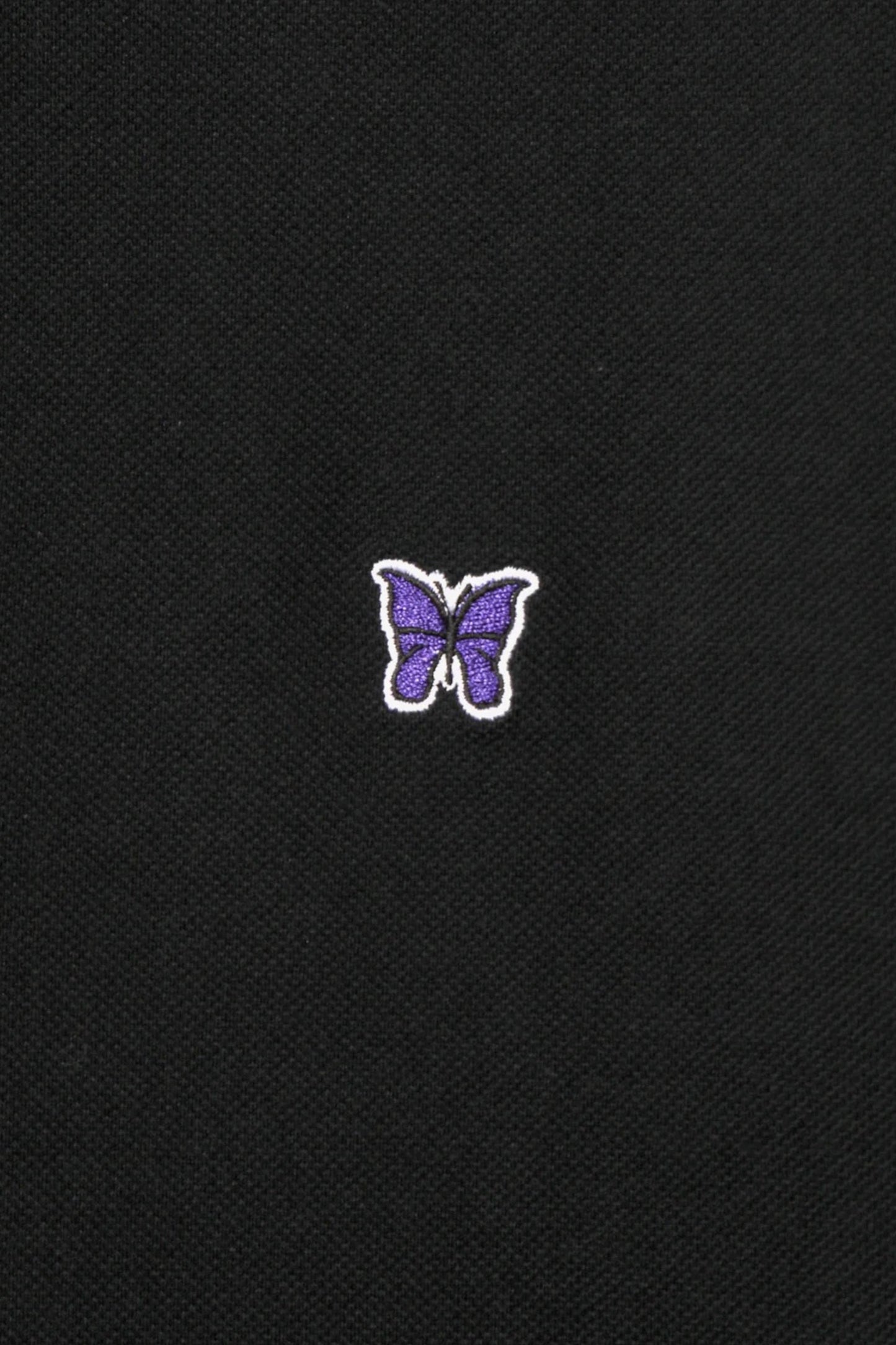 Needles Regular Collar Polo Shirt Cotton Pique Black - Polo Japonais - Edgar Bdx