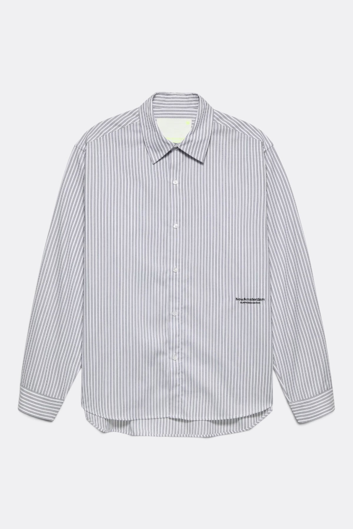 NEW AMSTERDAM SURF ASSOCIATION Beach Shirt White Black | Chemise Rayée Unisexe Surf | Edgar Bdx