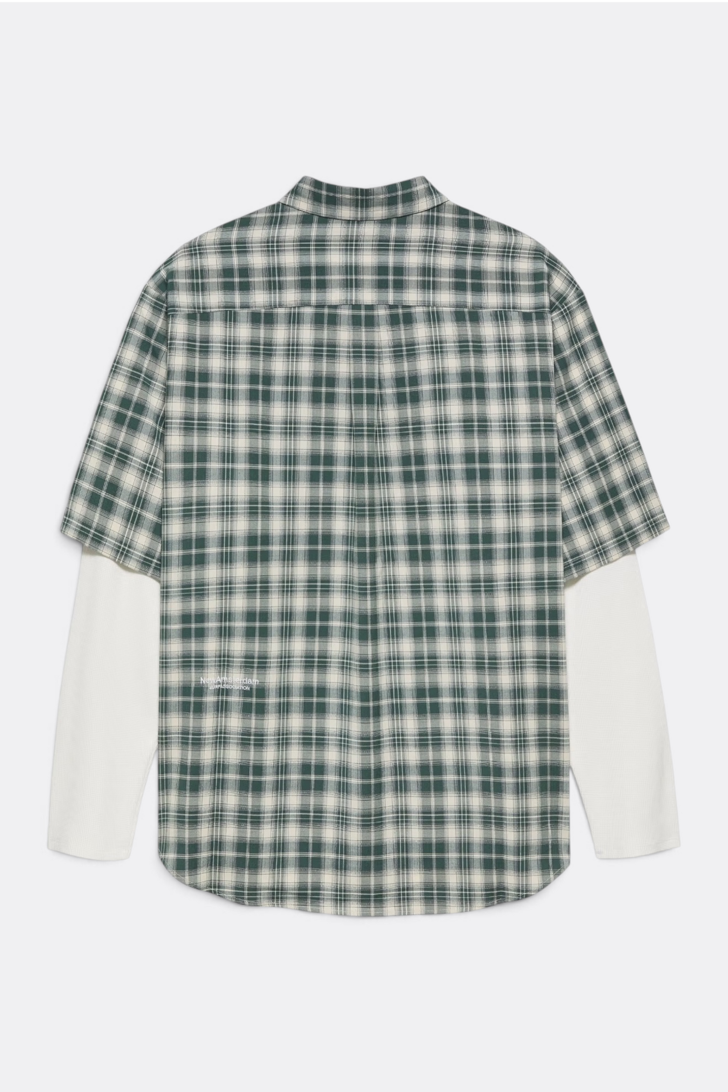 NEW AMSTERDAM SURF ASSOCIATION Double Layer Shirt Green White Check | Chemise Premium | Edgar Bdx