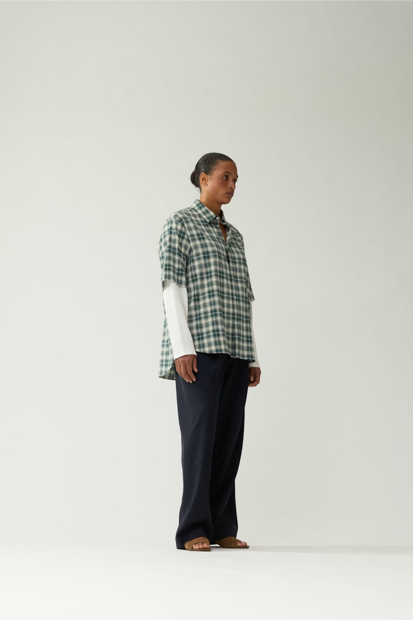 NEW AMSTERDAM SURF ASSOCIATION Double Layer Shirt Green White Check | Chemise Premium | Edgar Bdx