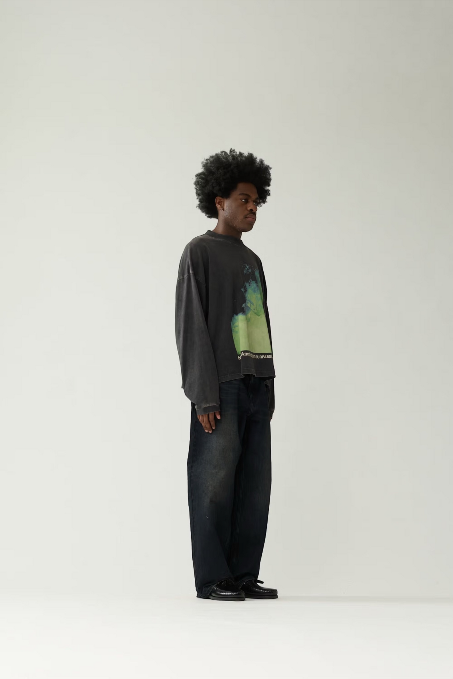 NEW AMSTERDAM SURF ASSOCIATION Heat Wave Longsleeve Tee Caviar | T-Shirt Coton Premium | Edgar Bdx