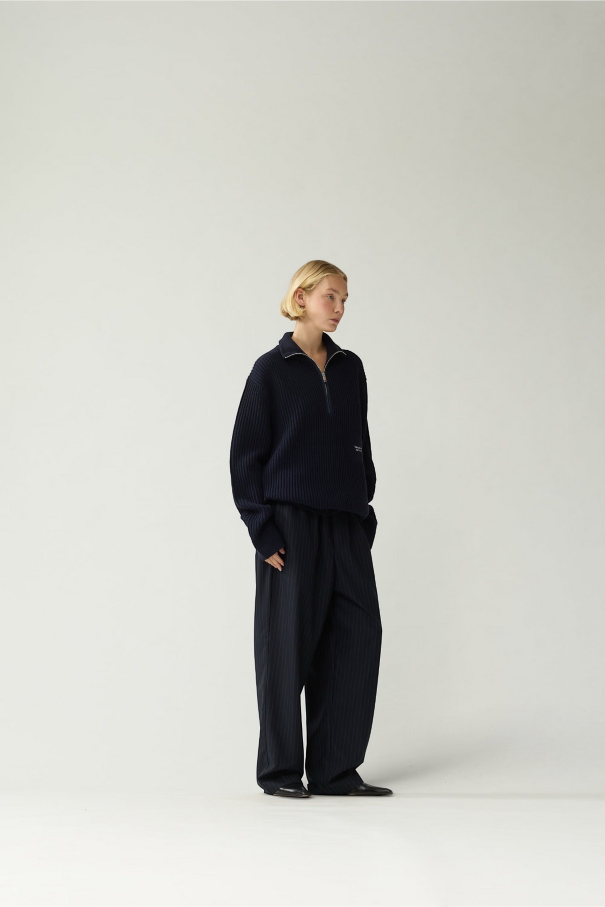 NEW AMSTERDAM SURF ASSOCIATION Knitted Half Zip Night | Pull Maille Intarsia Demi-Zip | Edgar Bdx