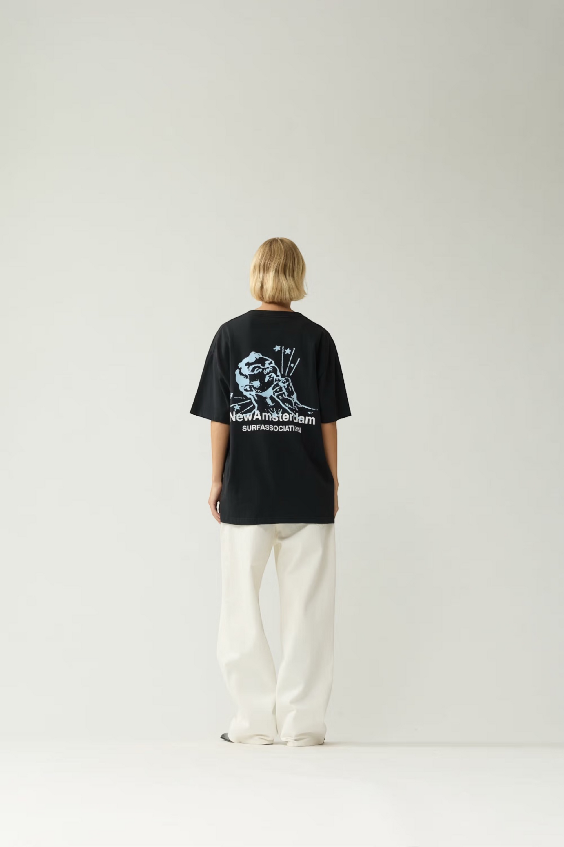 NEW AMSTERDAM SURF ASSOCIATION Knocked Tee Black | T-Shirt Coton Premium | Edgar Bdx
