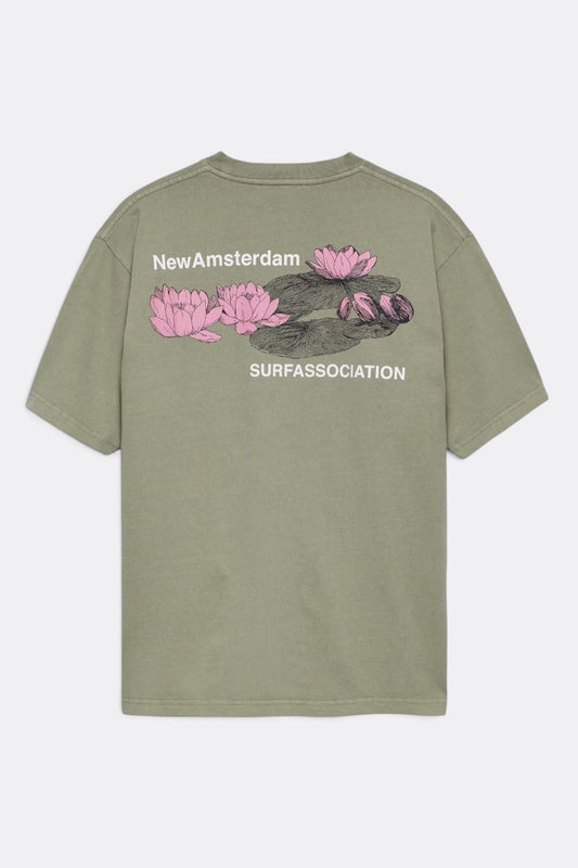 NEW AMSTERDAM SURF ASSOCIATION Lilies Tee Sea Grass | T-Shirt Coton Premium | Edgar Bdx