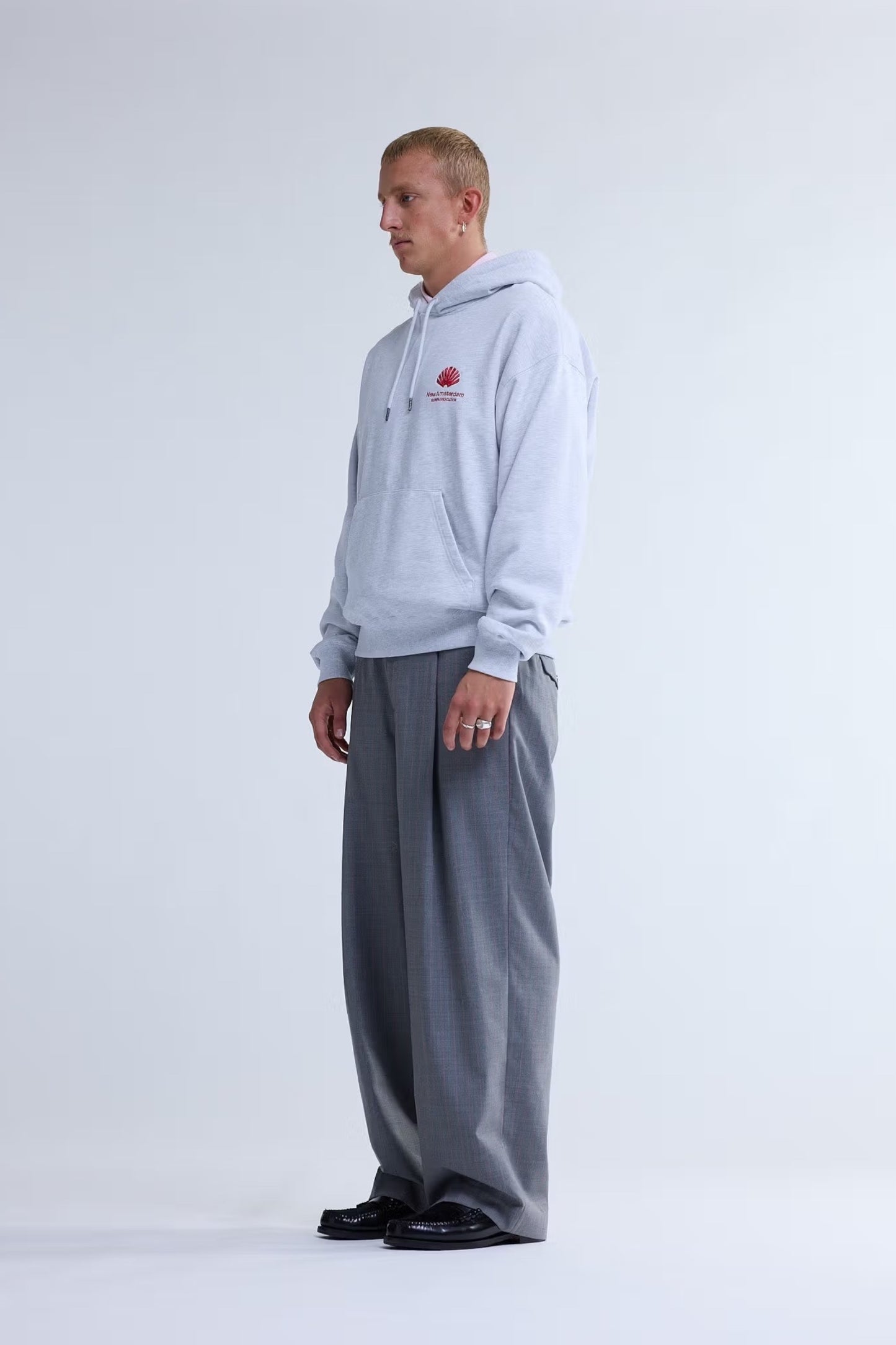 New Amsterdam Surf Association Logo Hoodie Ash Poppy Red | Sweat | Edgar Bdx