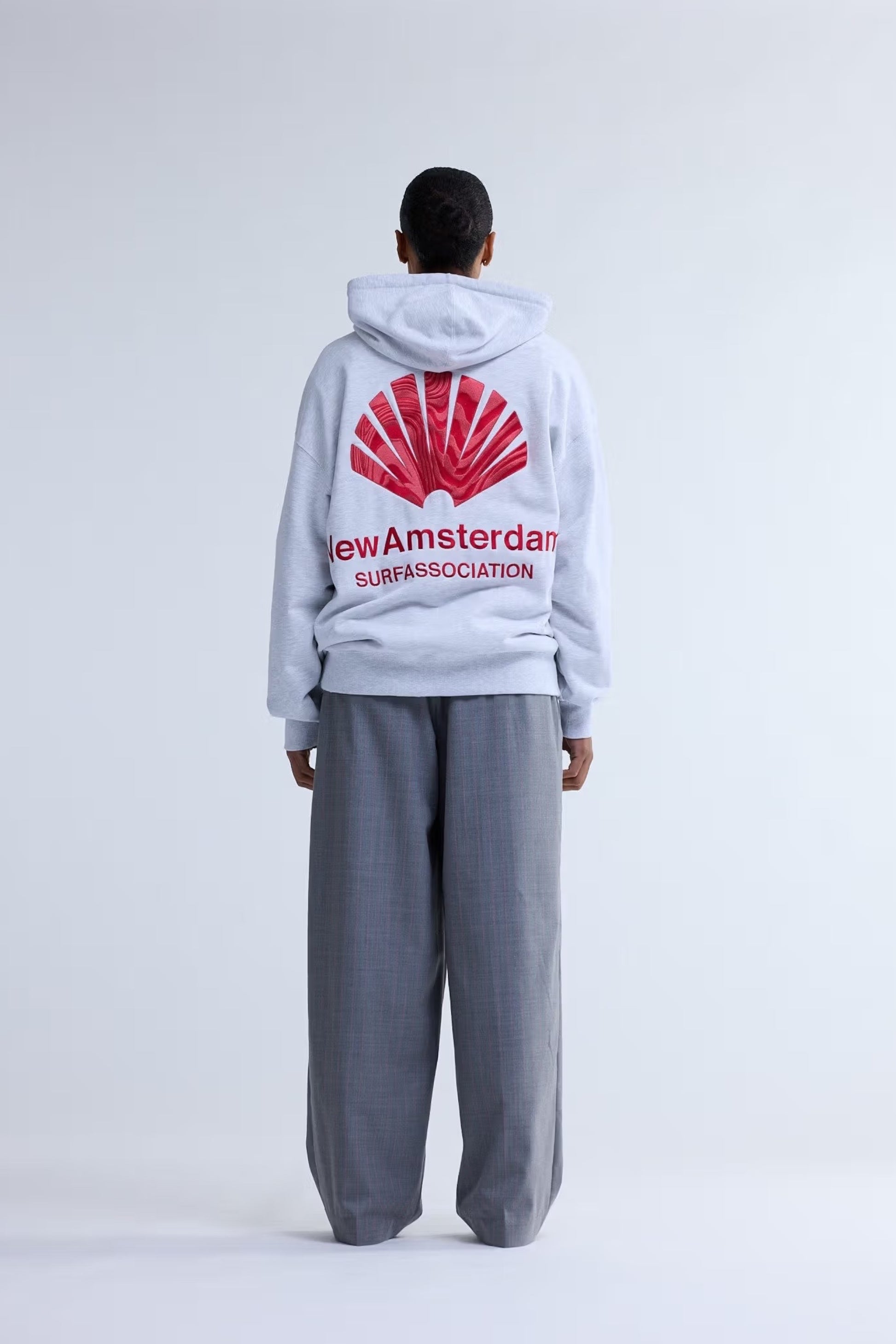 New Amsterdam Surf Association Logo Hoodie Ash Poppy Red | Sweat | Edgar Bdx