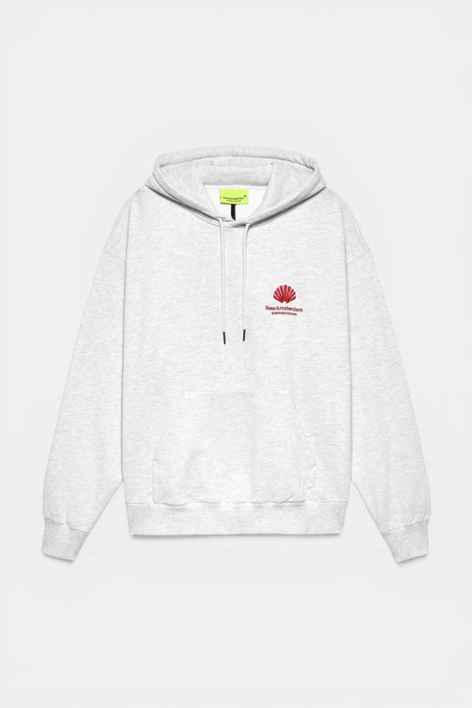 New Amsterdam Surf Association Logo Hoodie Ash Poppy Red | Sweat | Edgar Bdx