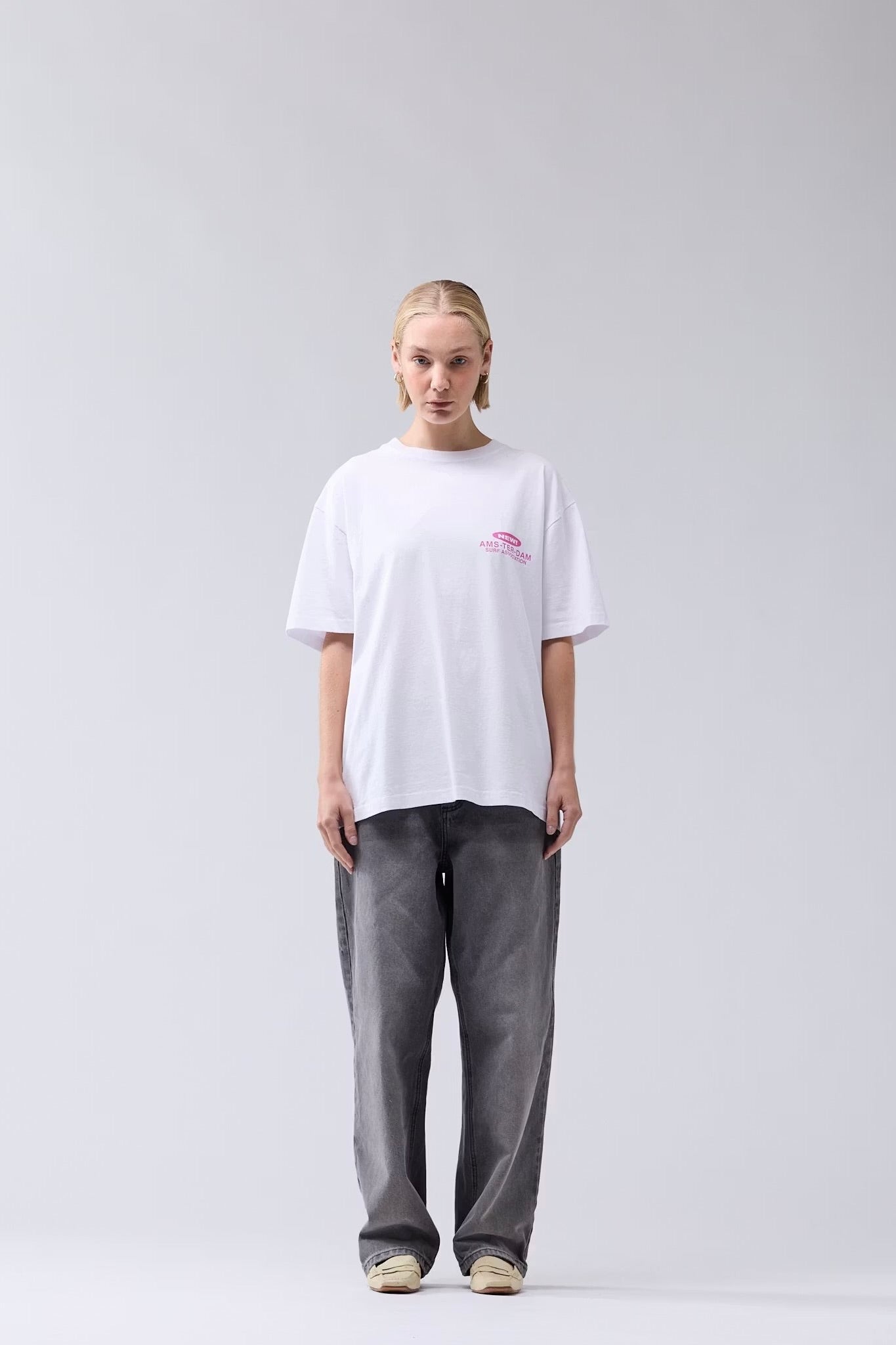 New Amsterdam Surf Association - Pear Reading Tee (Washed White)