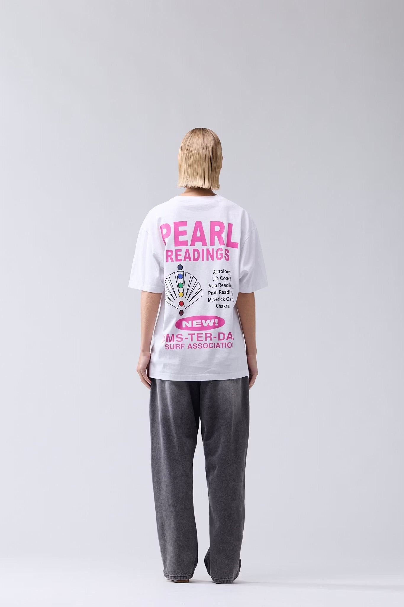 New Amsterdam Surf Association - Pear Reading Tee (Washed White)