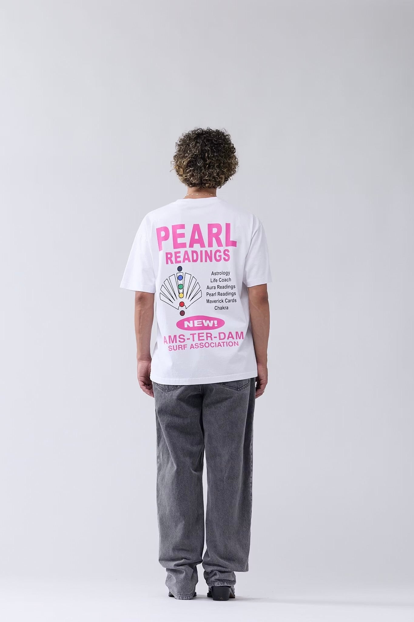 New Amsterdam Surf Association - Pear Reading Tee (Washed White)