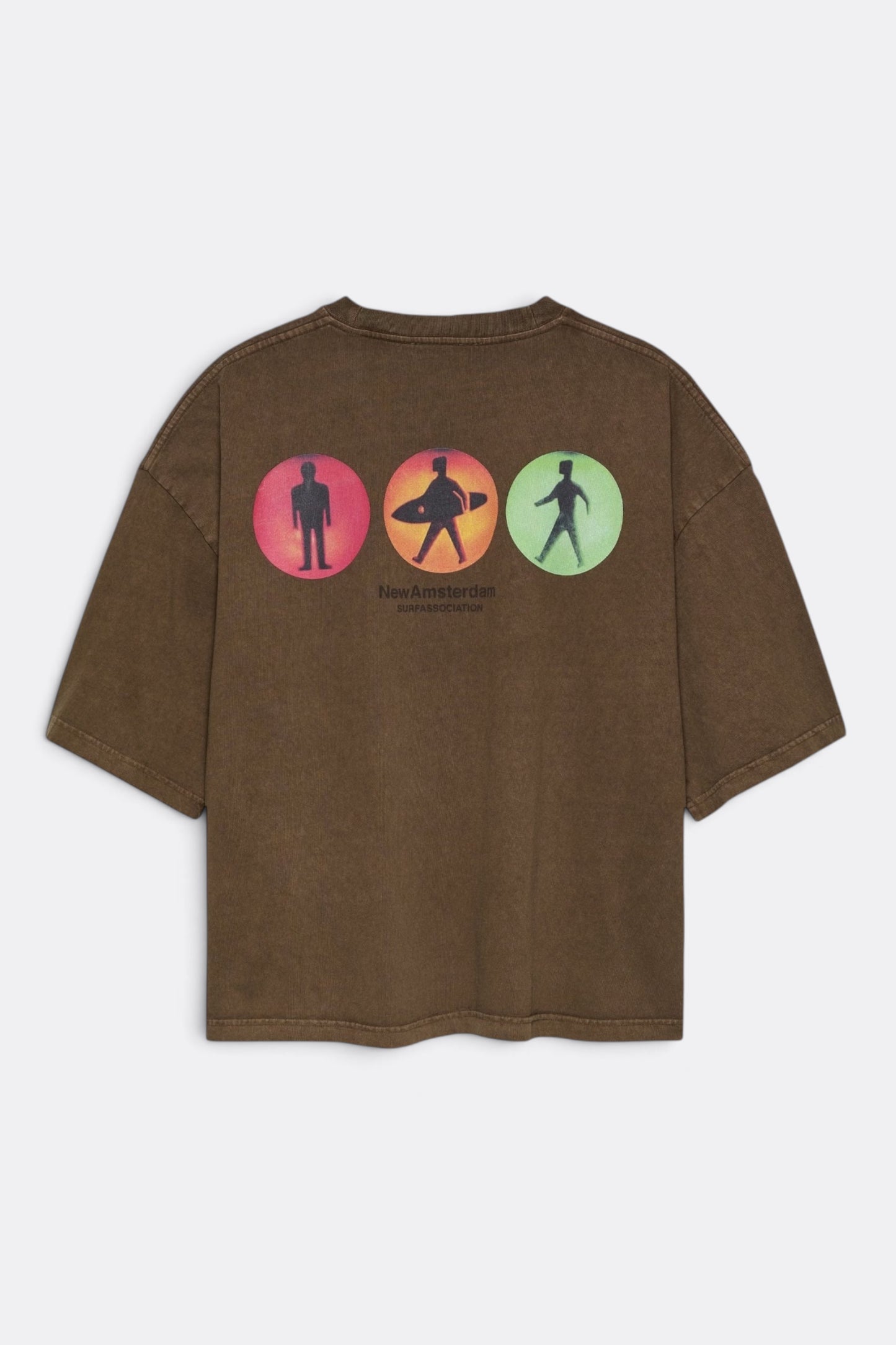 NEW AMSTERDAM SURF ASSOCIATION Traffic Tee Brown | T-Shirt Coton Premium | Edgar Bdx