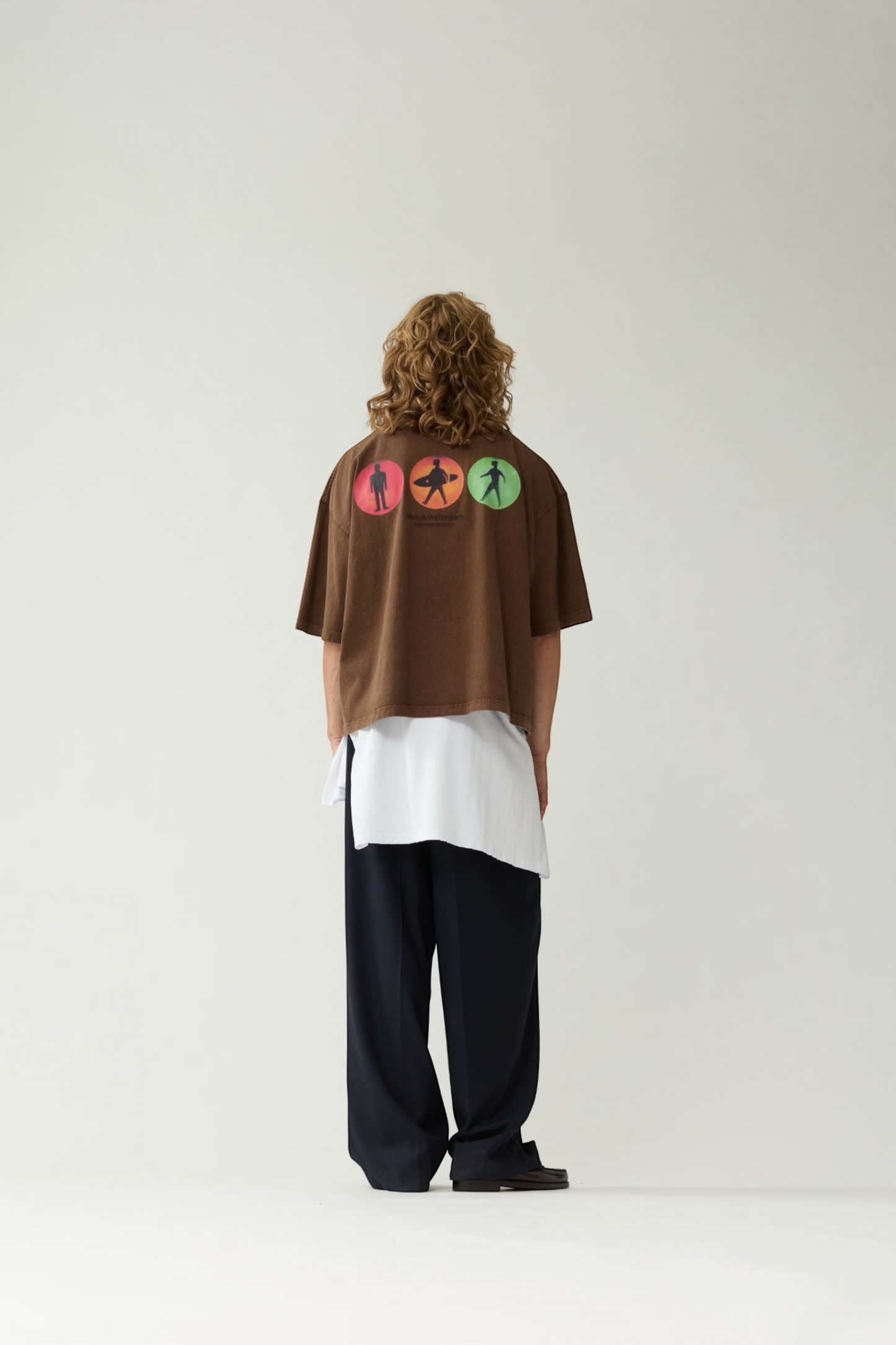 NEW AMSTERDAM SURF ASSOCIATION Traffic Tee Brown | T-Shirt Coton Premium | Edgar Bdx