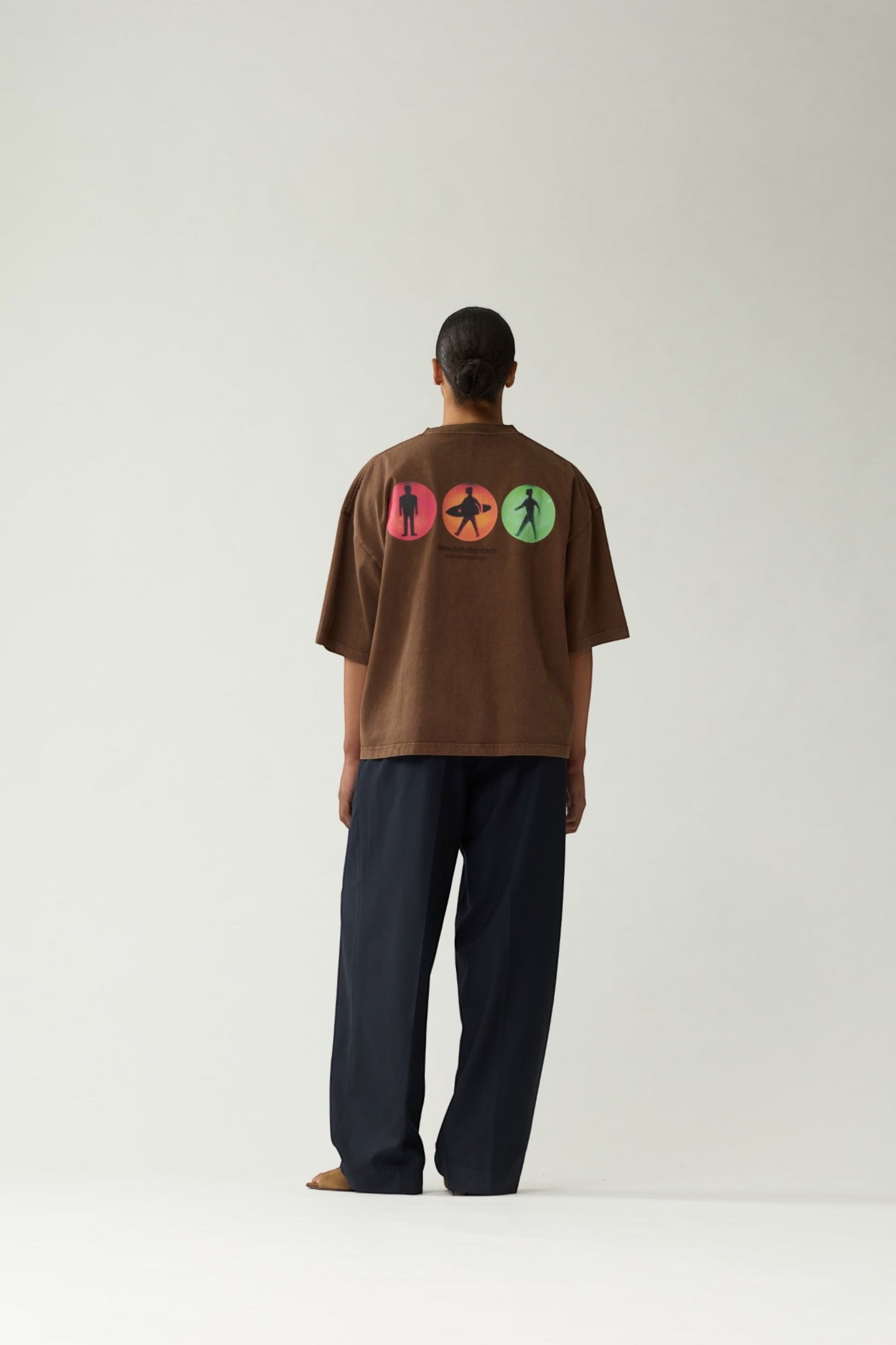 NEW AMSTERDAM SURF ASSOCIATION Traffic Tee Brown | T-Shirt Coton Premium | Edgar Bdx