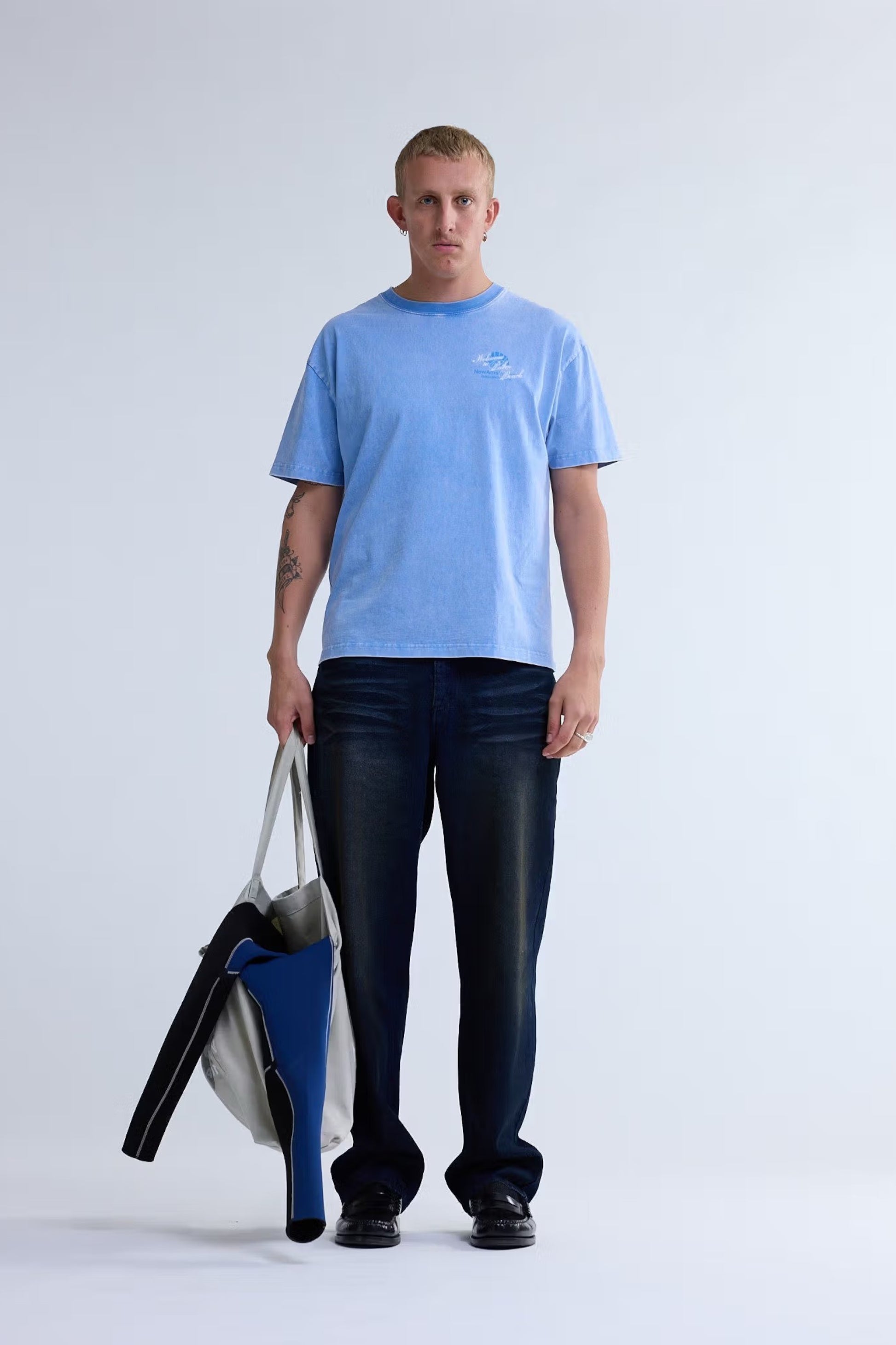 New Amsterdam Surf Association - Welcome To Palm Beach Tee (Blue)