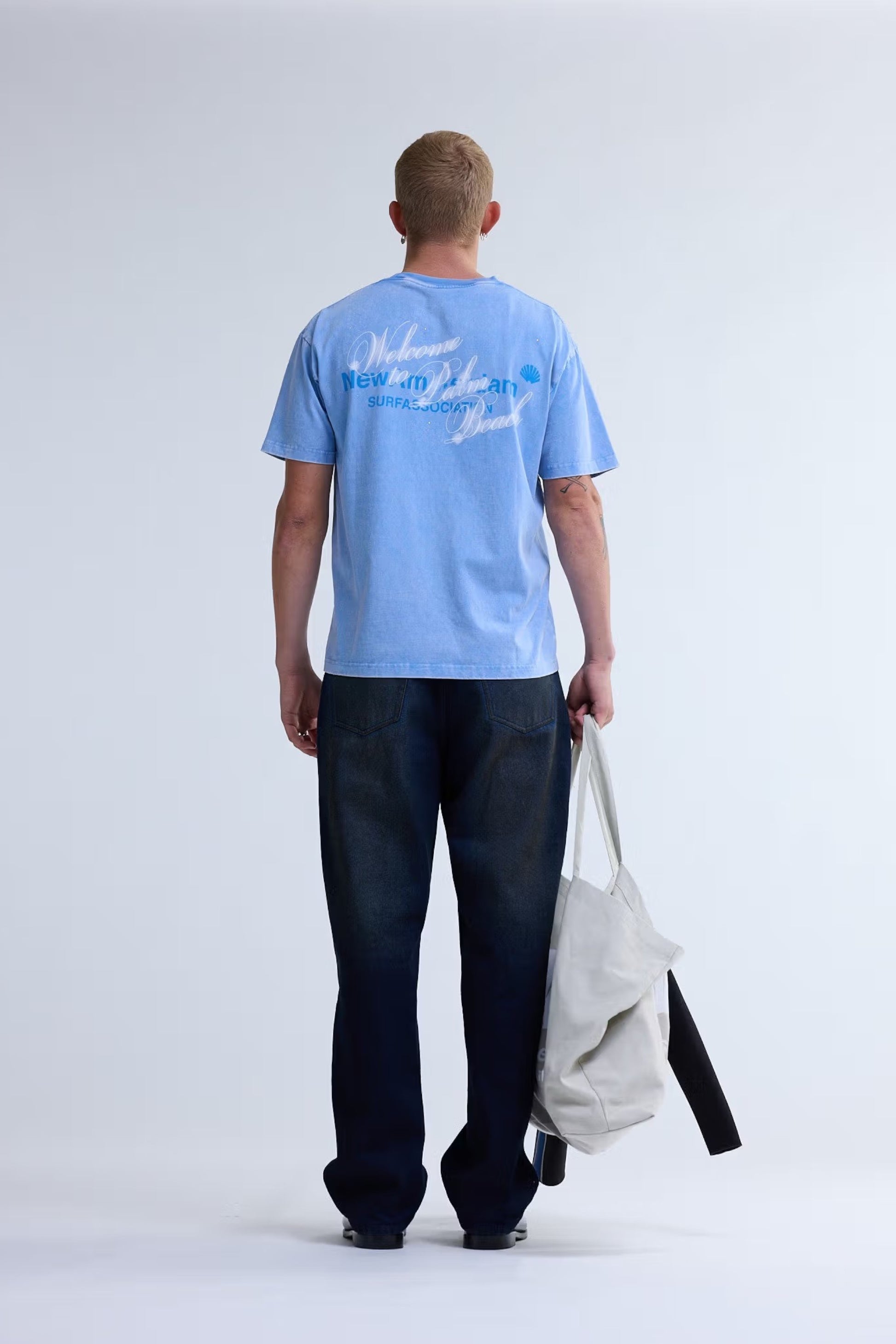 New Amsterdam Surf Association - Welcome To Palm Beach Tee (Blue)