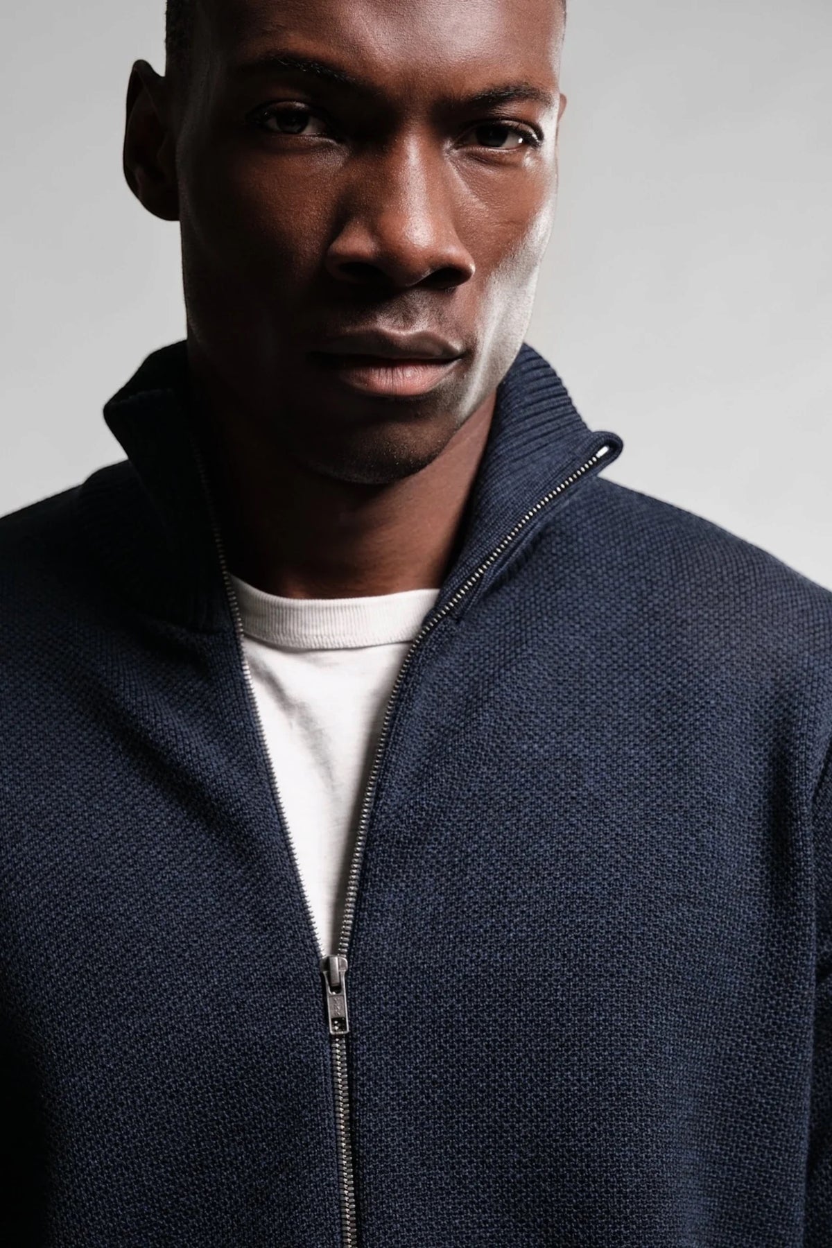 NITTO KNITWEAR Gilet Zippé Youri Marine | Edgar Bdx