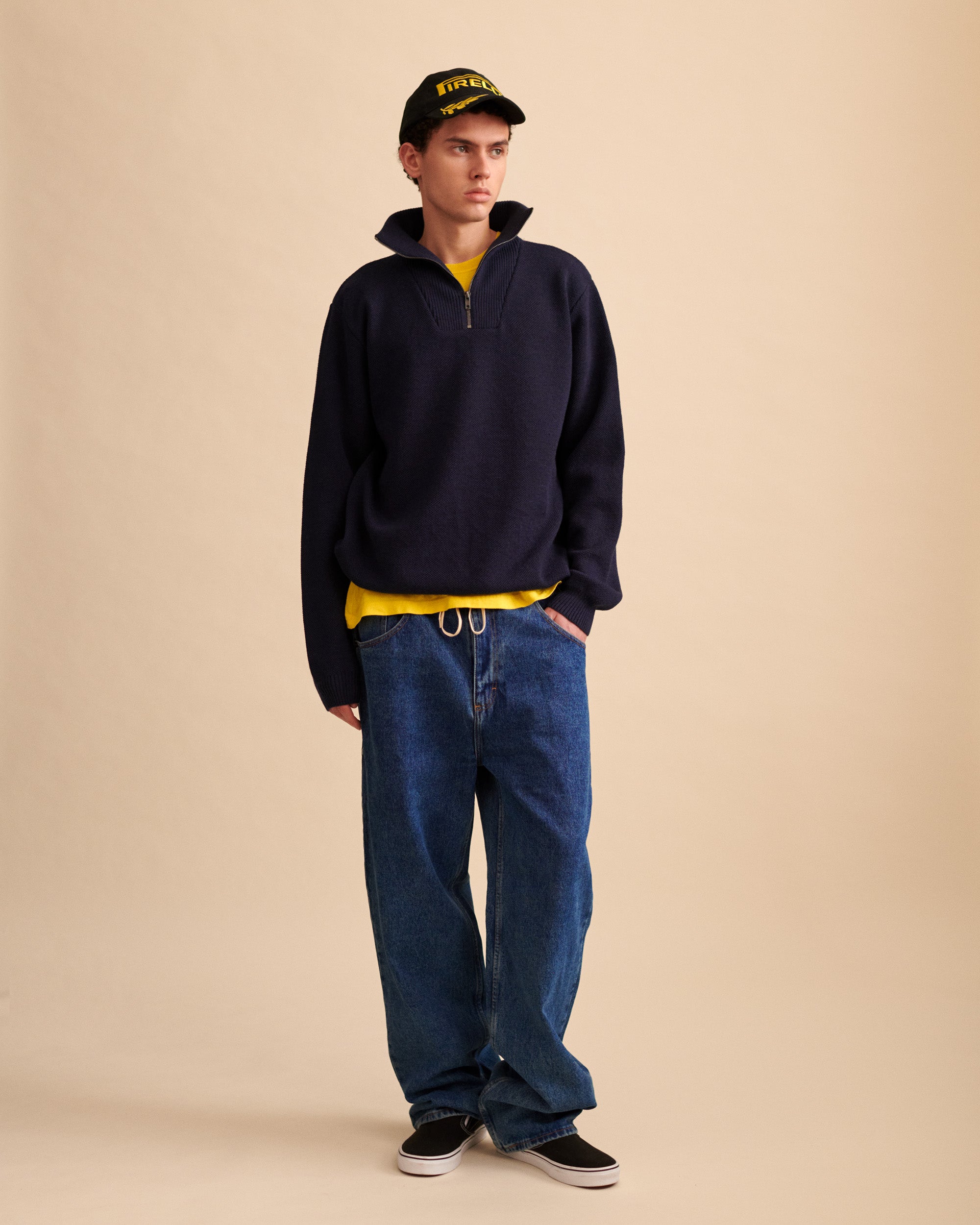 Nitto Knitwear - Pull Camionneur (Marine)