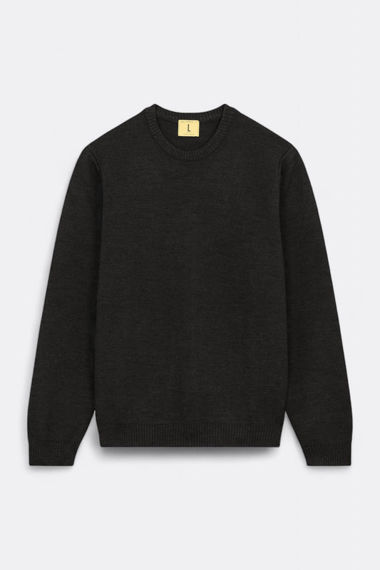 NITTO KNITWEAR Pull Youri Col Rond Anthracite | Edgar Bdx